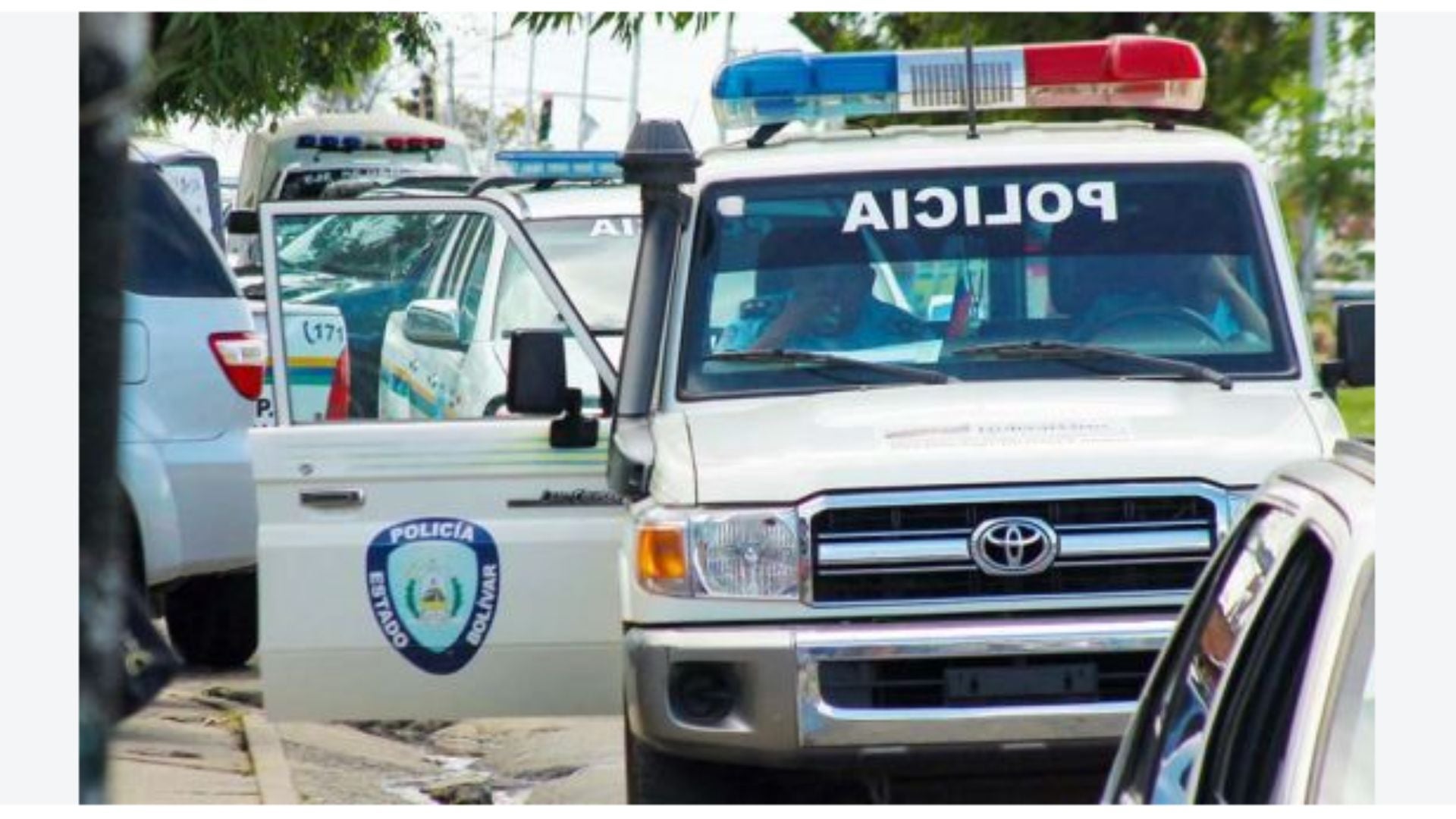 Patrulla de la Policía del estado Bolívar (Venezuela) - Foto de referencia: X