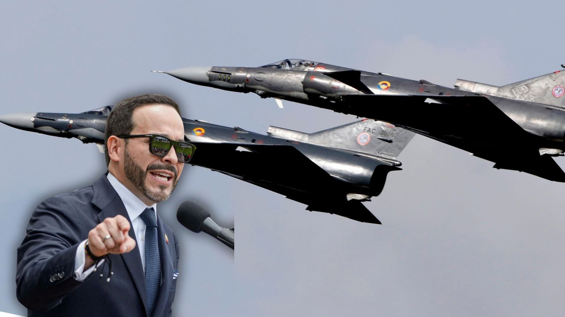 Aviones Kfir sobrevuelan Santa Marta en medio de la orden de militarización del gobierno de Abelardo de la Espriella - Fotos: EFE
