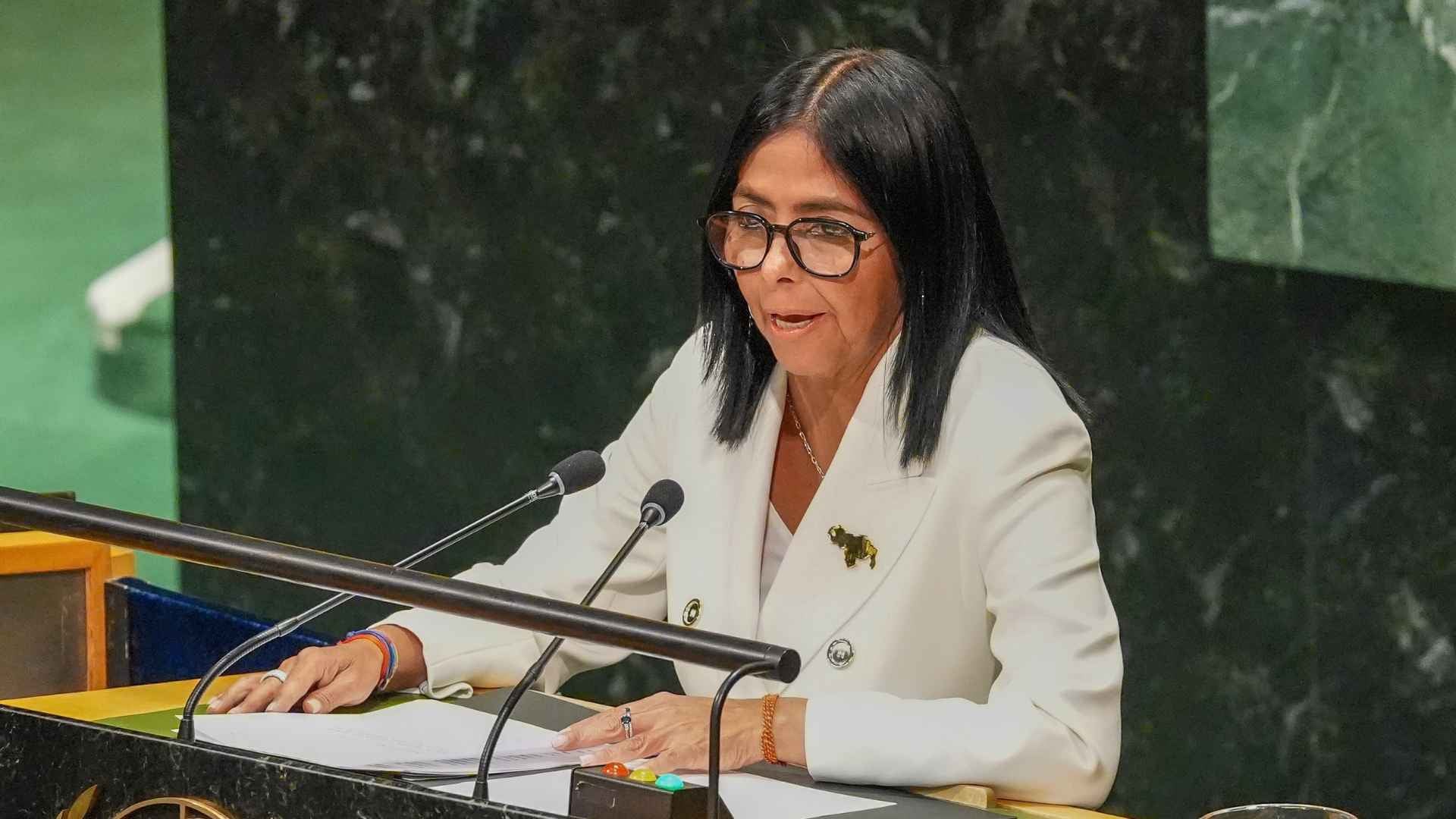 Delcy Rodríguez en la ONU - Foto EFE