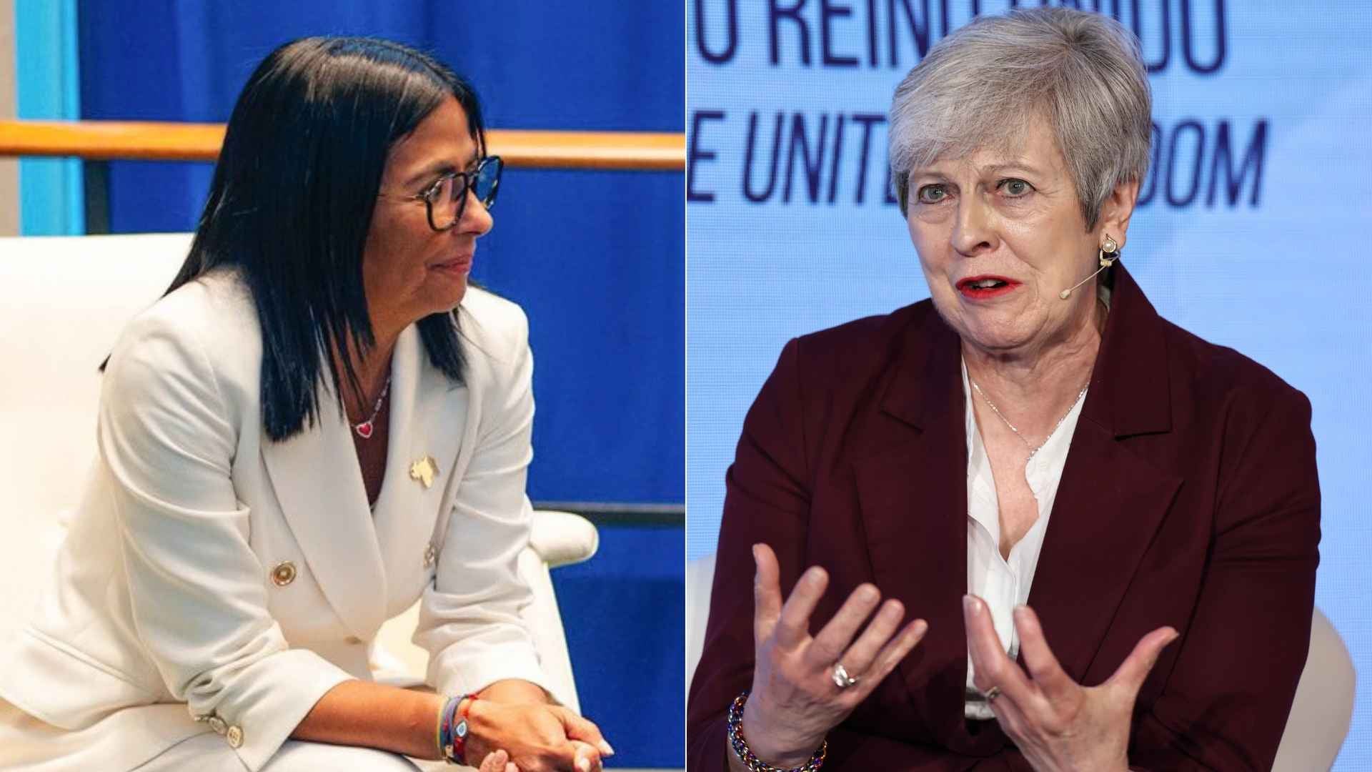 Delcy Rodríguez/ Theresa May - Fotos EFE