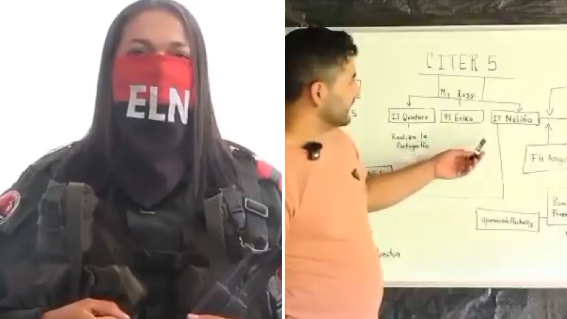 ELN publica nuevo video sobre el secuestro de tres policías de la Dijín - Captura de pantalla de redes sociales