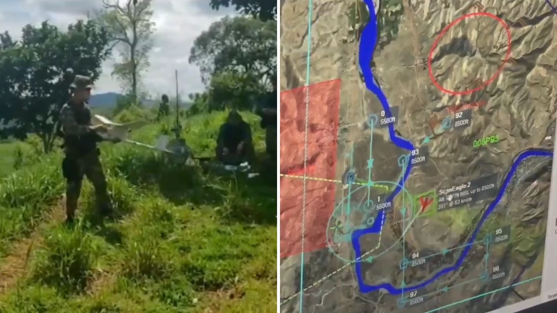 Sofisticados drones en operación del Ejército - Captura de pantalla
