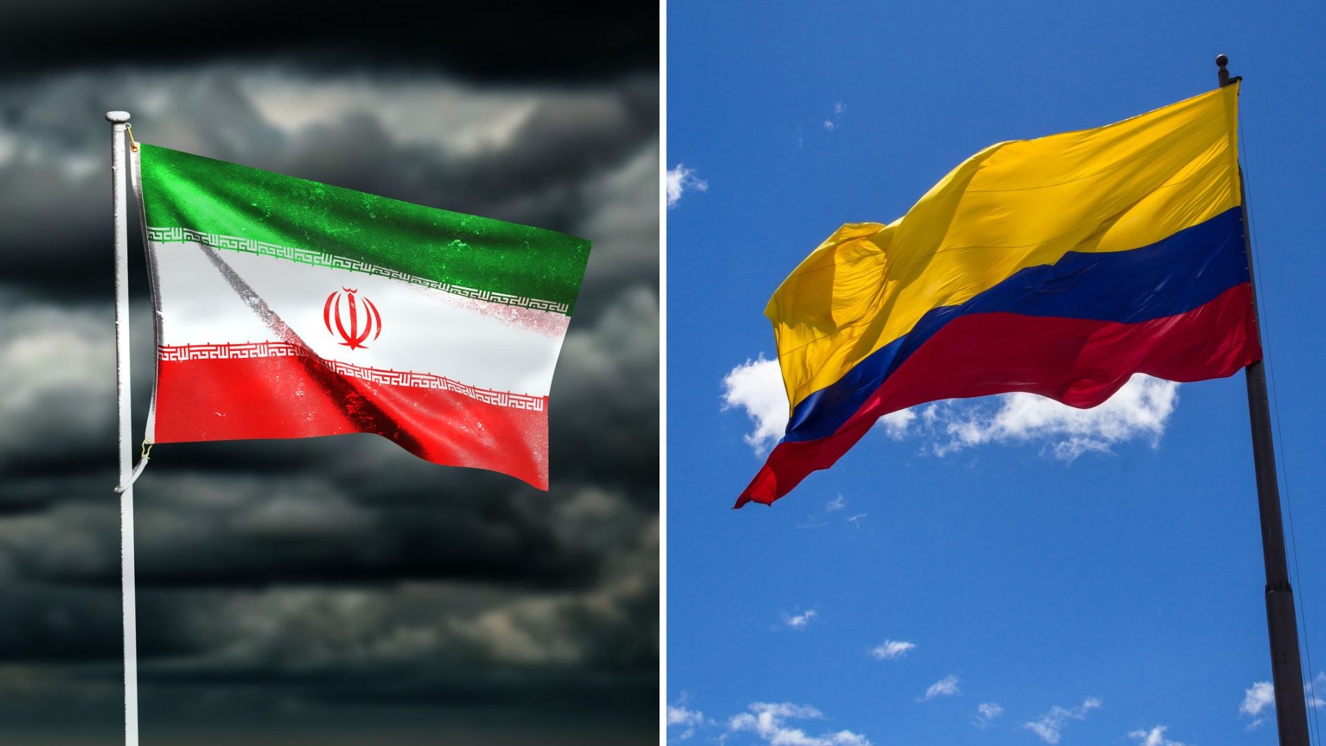Bandera de Irán y Colombia - Canva