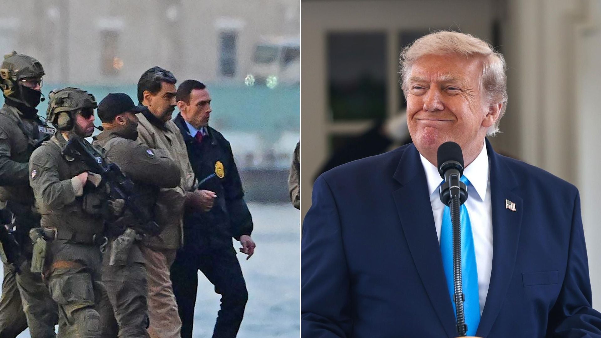 Captura de Nicolás Maduro y presidente de EE. UU, Donald Trump, - Fotos: EFE