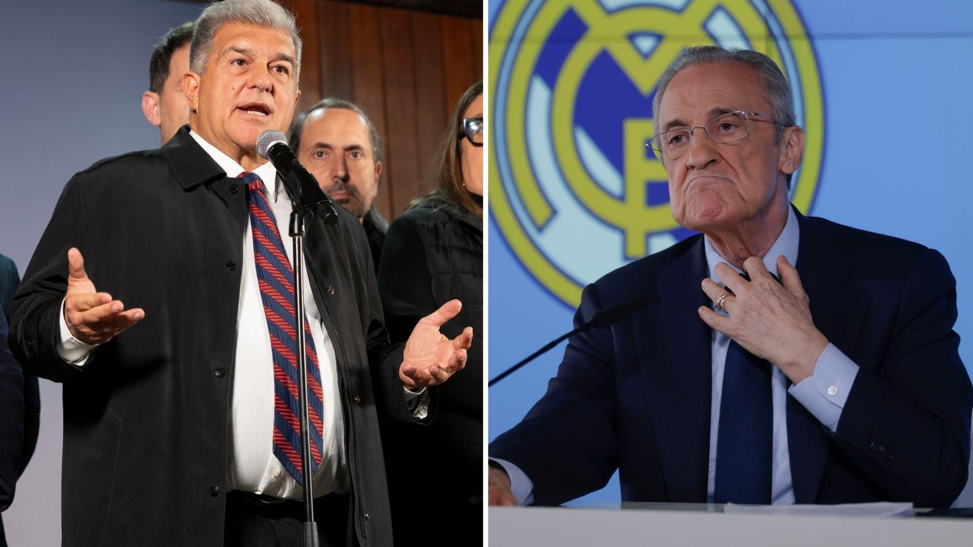 Florentino Pérez y Joan Laporta-Foto: Ilustración Canva