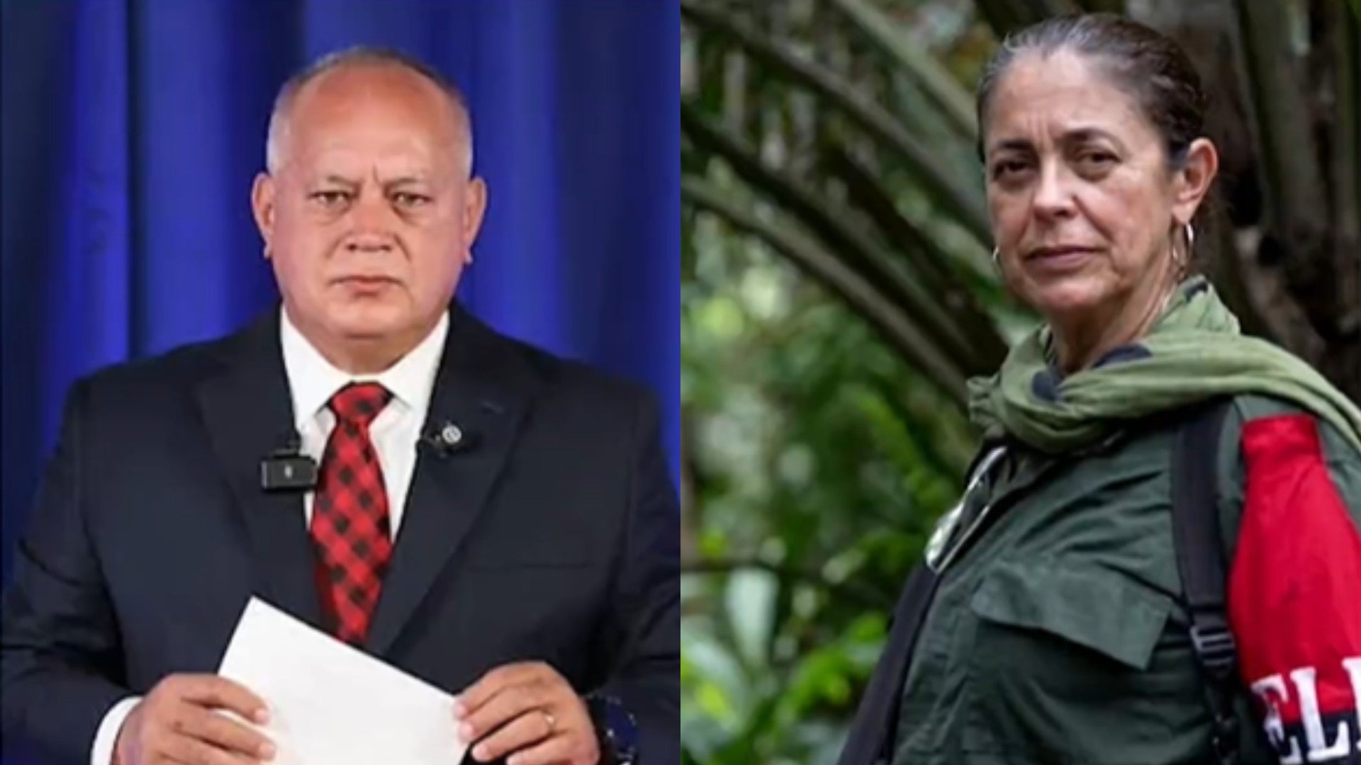 Diosdado Cabello y Silvana Guerrero del ELN / FOTO: Captura de pantalla