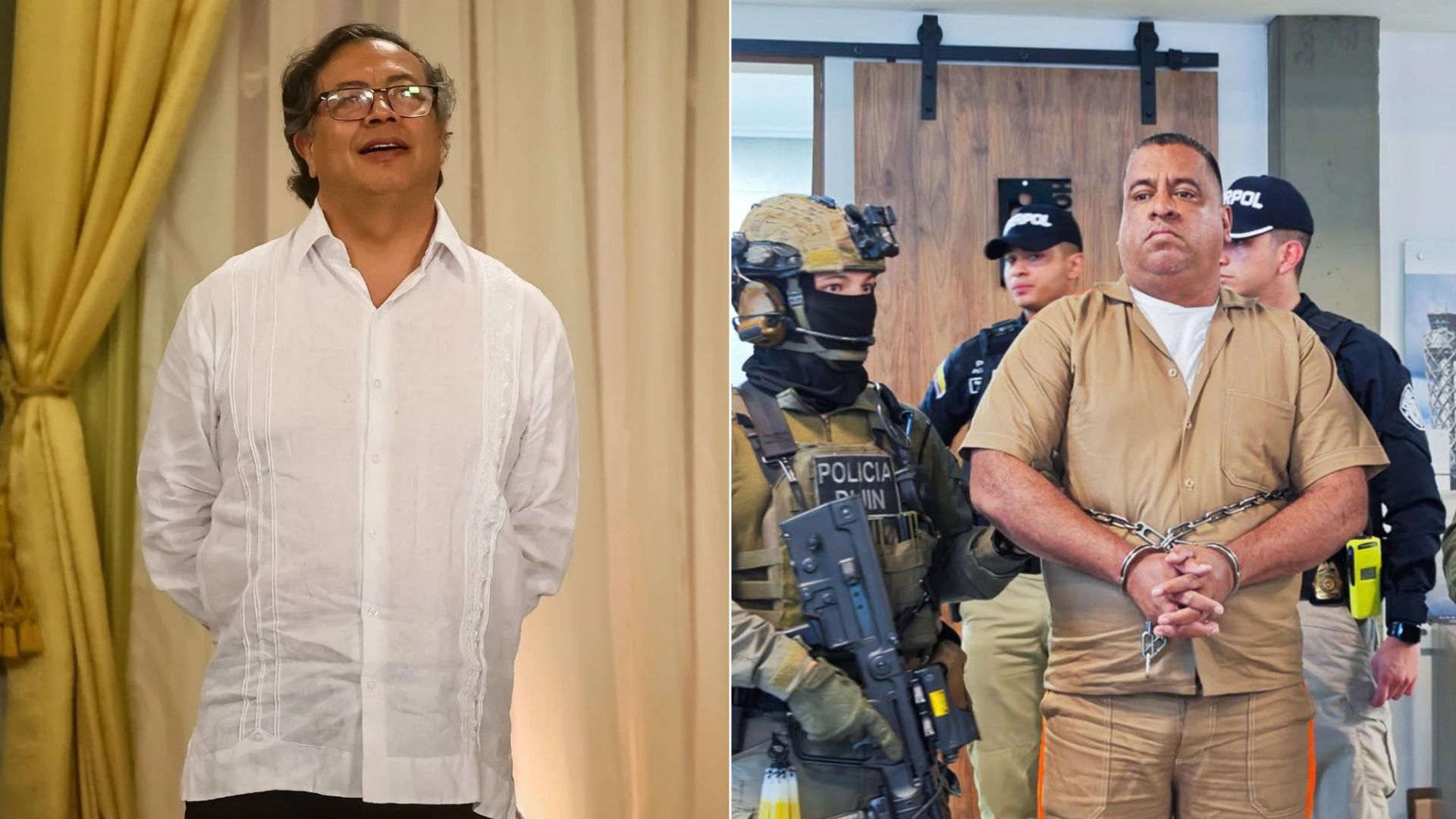 Guatavo Petro y Geovany Andrés Rojas, alias “Araña” - Fotos: EFE
