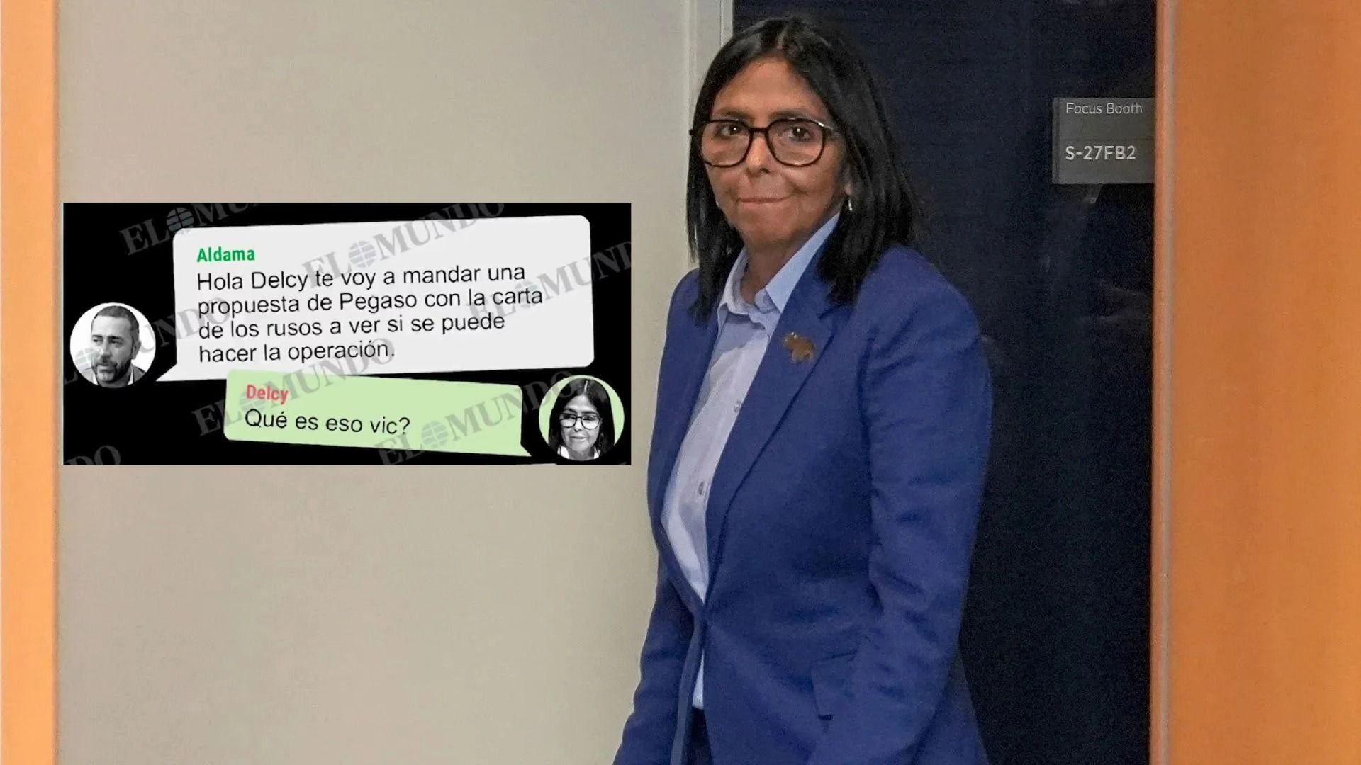 La app cifrada con la que la Delcy intercambiaba mensajes con el empresario Víctor de Aldma sobre petróleo - Foto EFE/captura pantalla