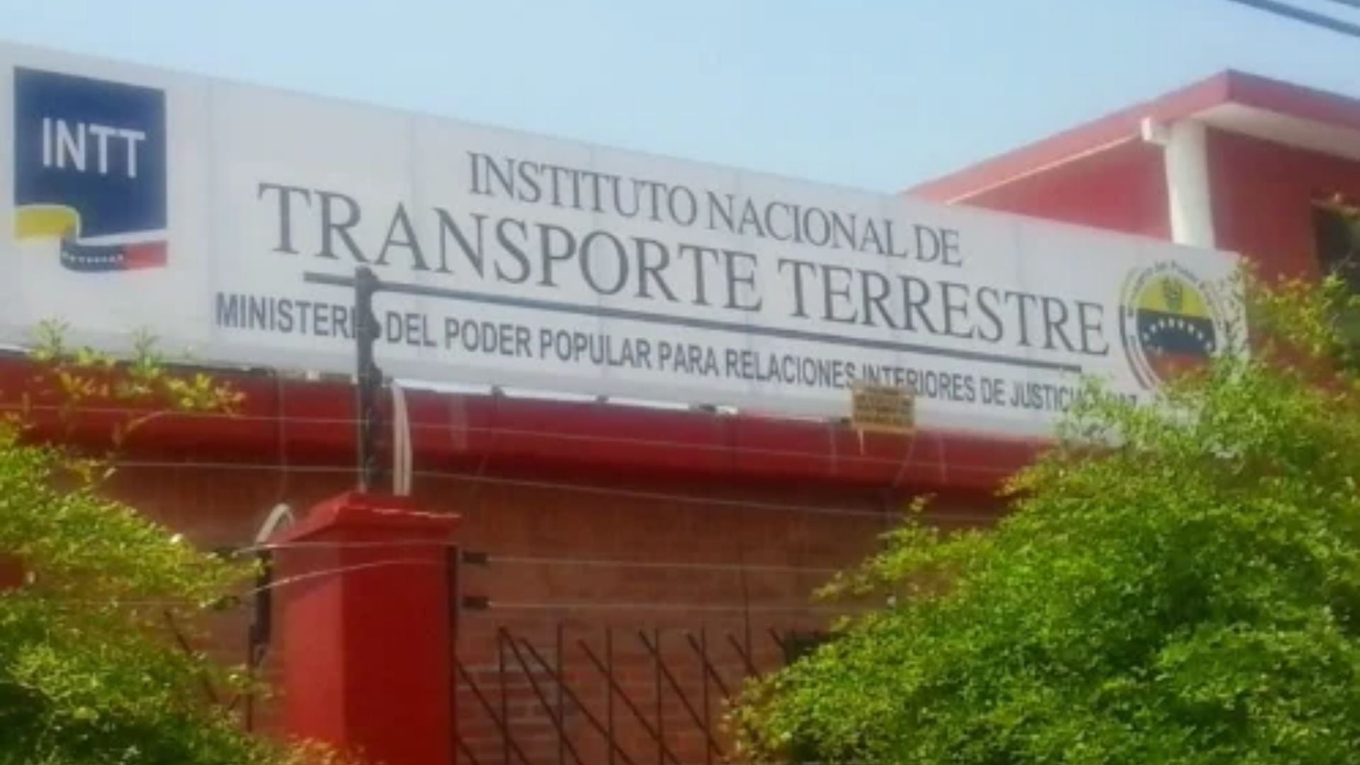 Sede del Instituto Nacional de Transporte Terrestre (Venezuela) - Foto de referencia: X