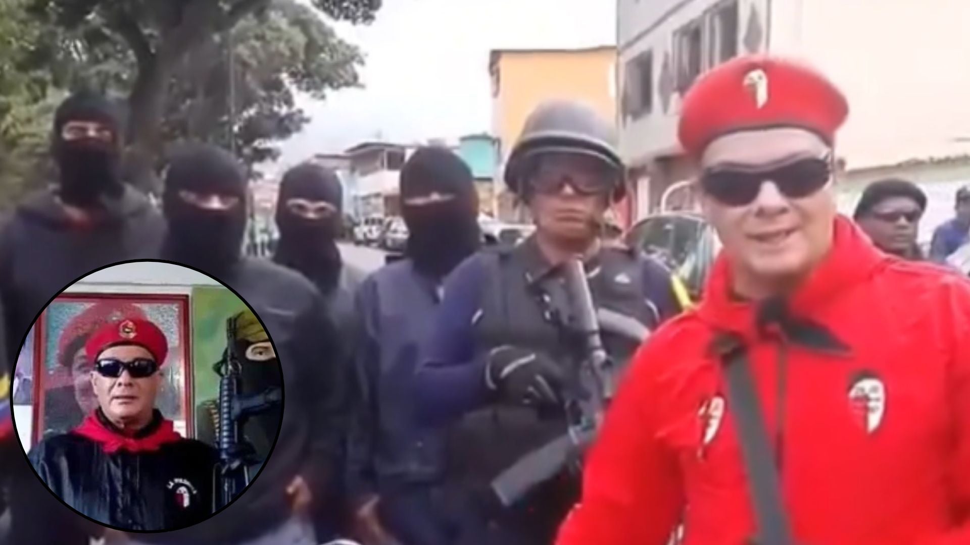 Integrantes del colectivo 'La Piedrita', grupo armado del chavismo - Fotos: X