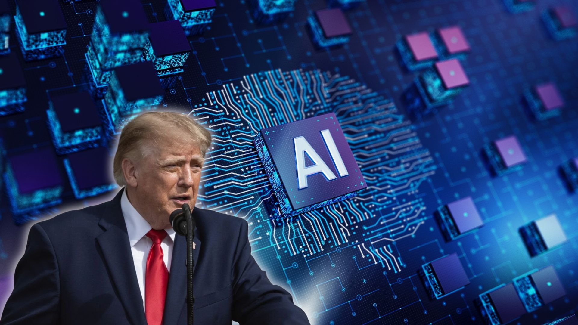 “No podemos detenerla” presidente Trump sobre la inteligencia artificial - Foto: EFE/Canva