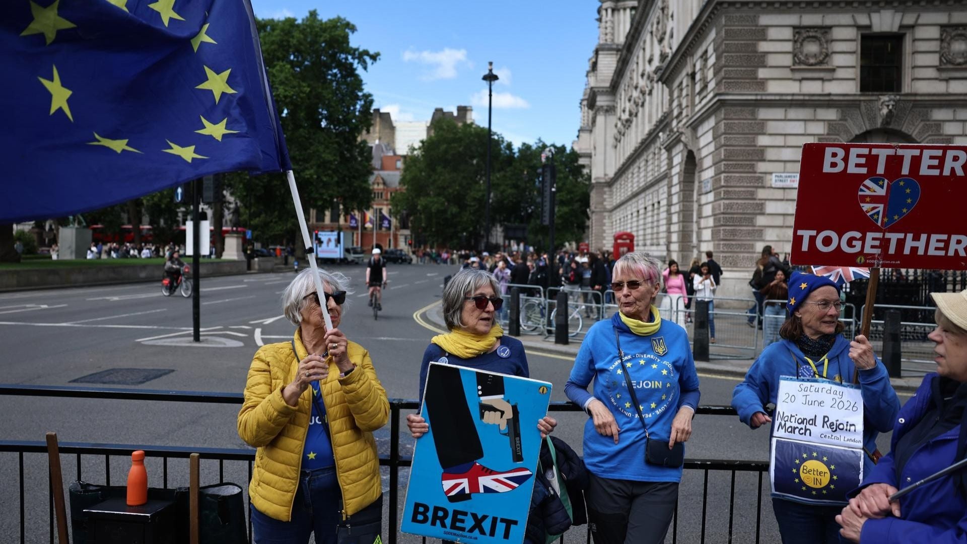 Protesta de manifestantes pro Unión Europea en Londres - Foto: EFE