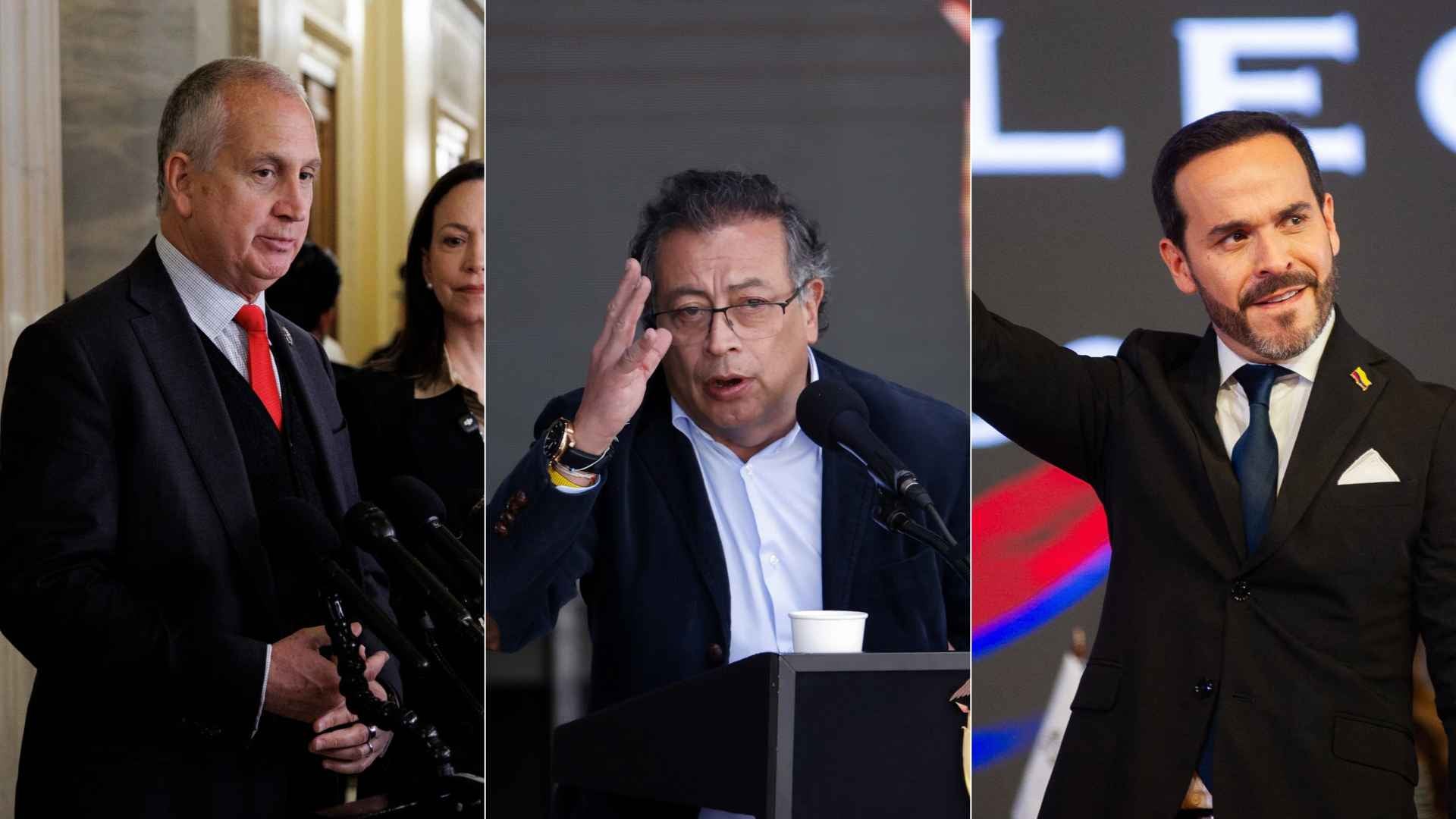 Mario Díaz-Balart/ Gustavo Petro/ Abelardo de la Espriella - Fotos EFE