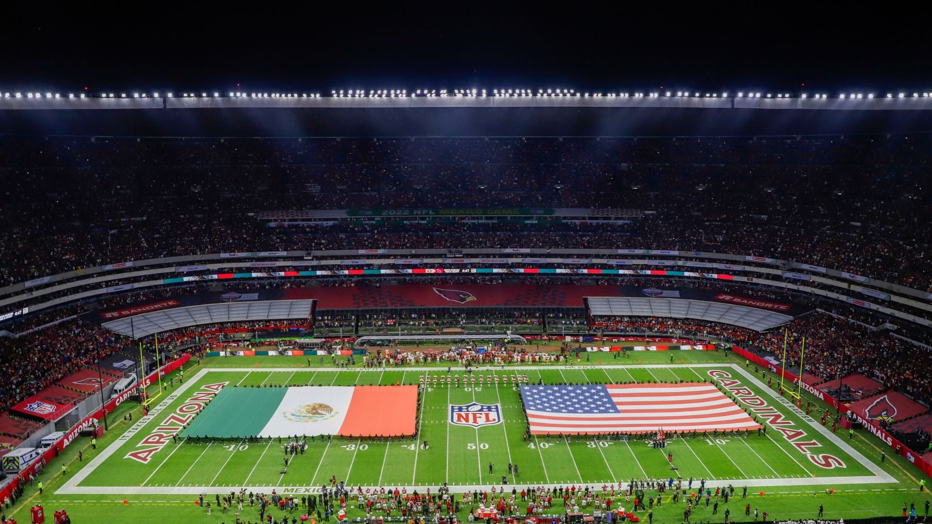 estadio Azteca previo a un juego entre Arizona Cardinals y San Francisco 49ers-Foto: EFE
