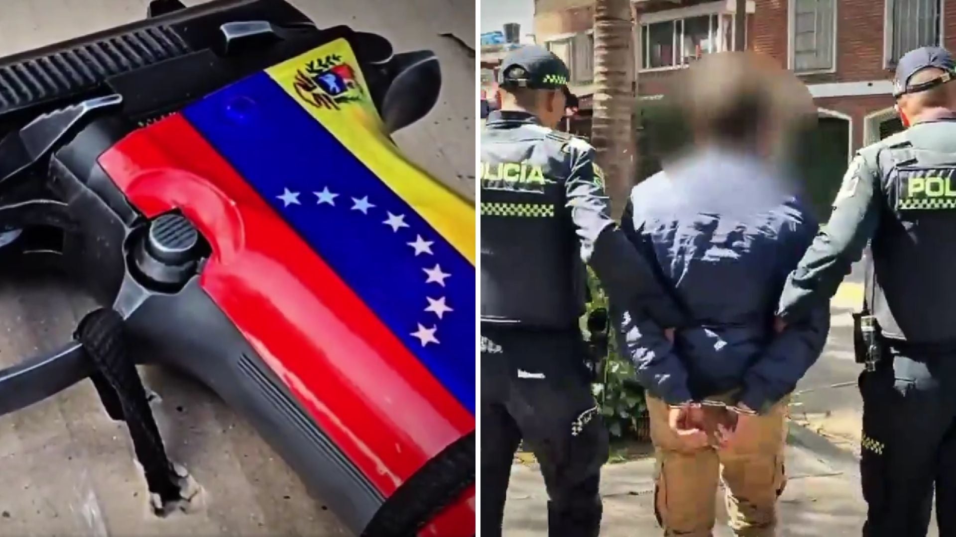 Captura en Bogotá e incautación de arma con bandera de Venezuela - Foto: Policía Metropolitana de Bogotá
