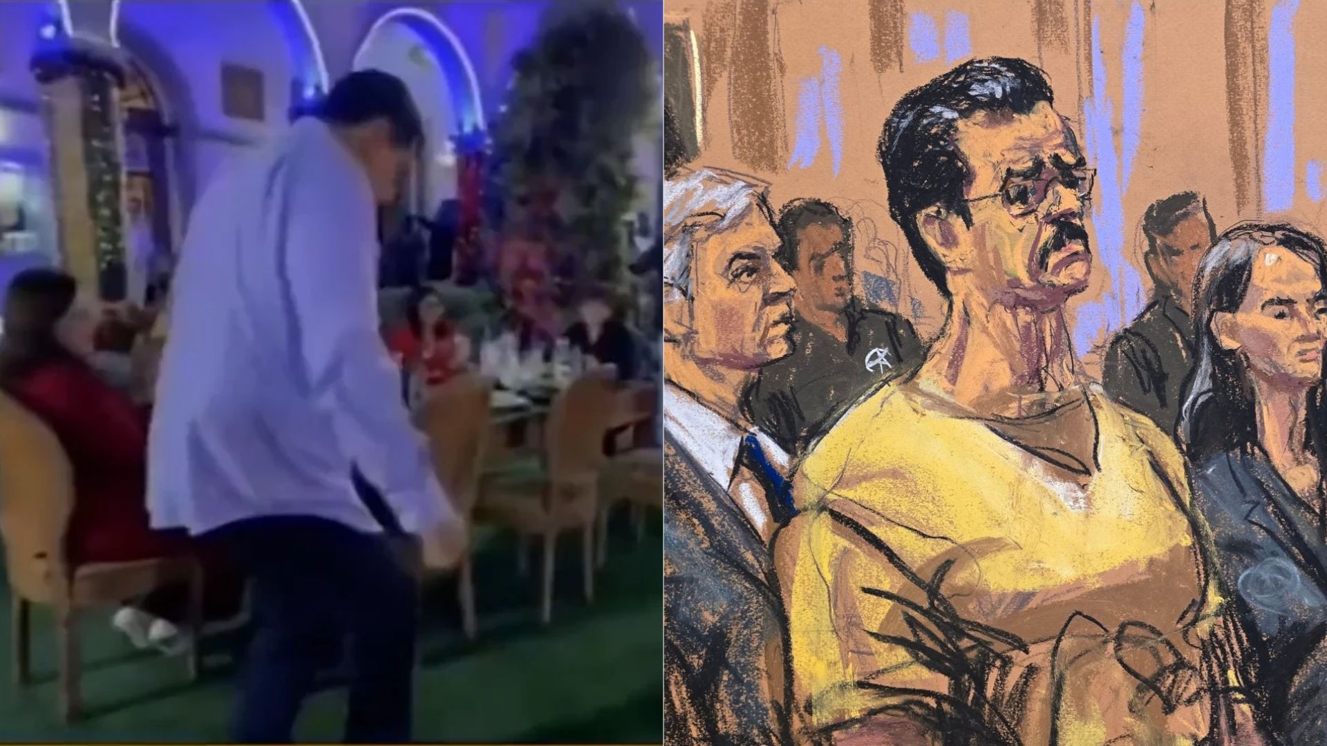 Del baile y la fiesta a estar en una prisión de EEUU la nueva realidad de Maduro - Fotos: EFE/Captura pantalla