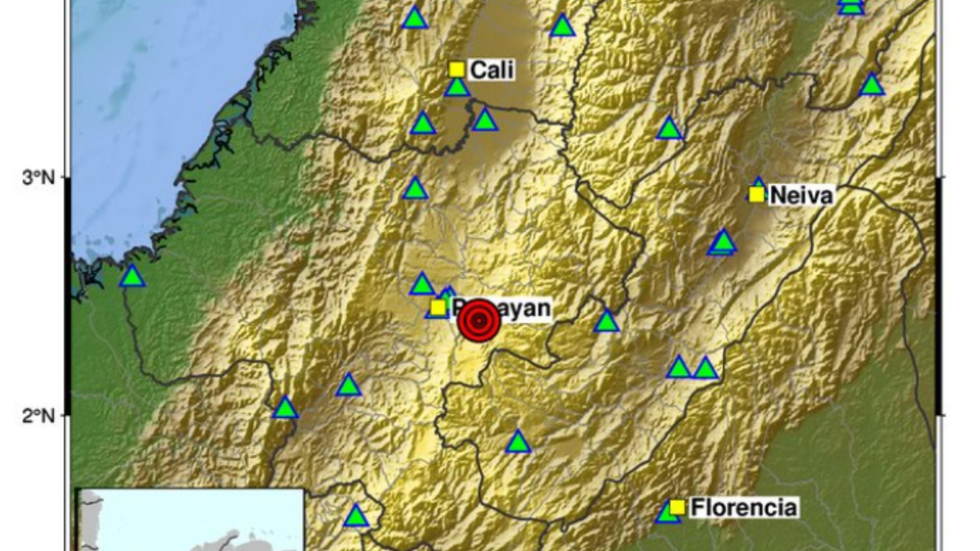 Sismo en Puracé - Foto: Servicio Geológico Colombiano