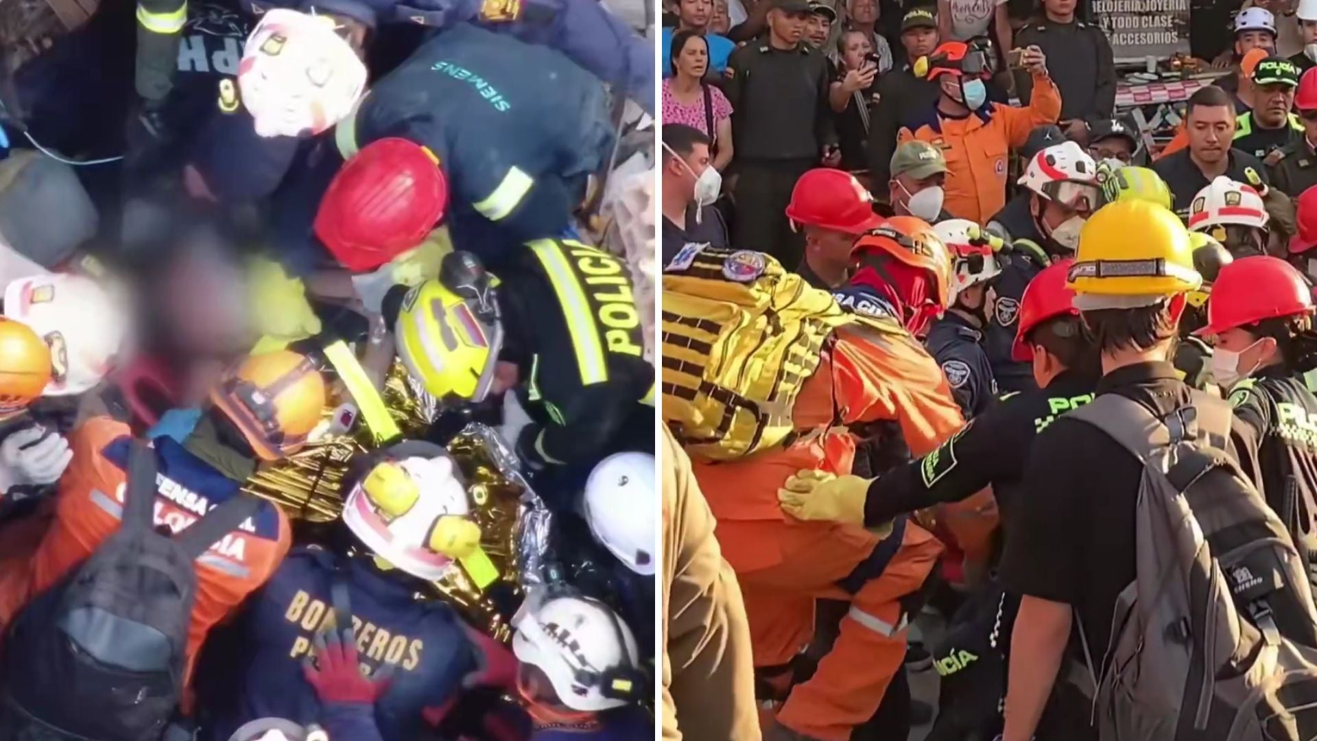 Rescate de una mujer en Pereira - Foto: Policía de Colombia
