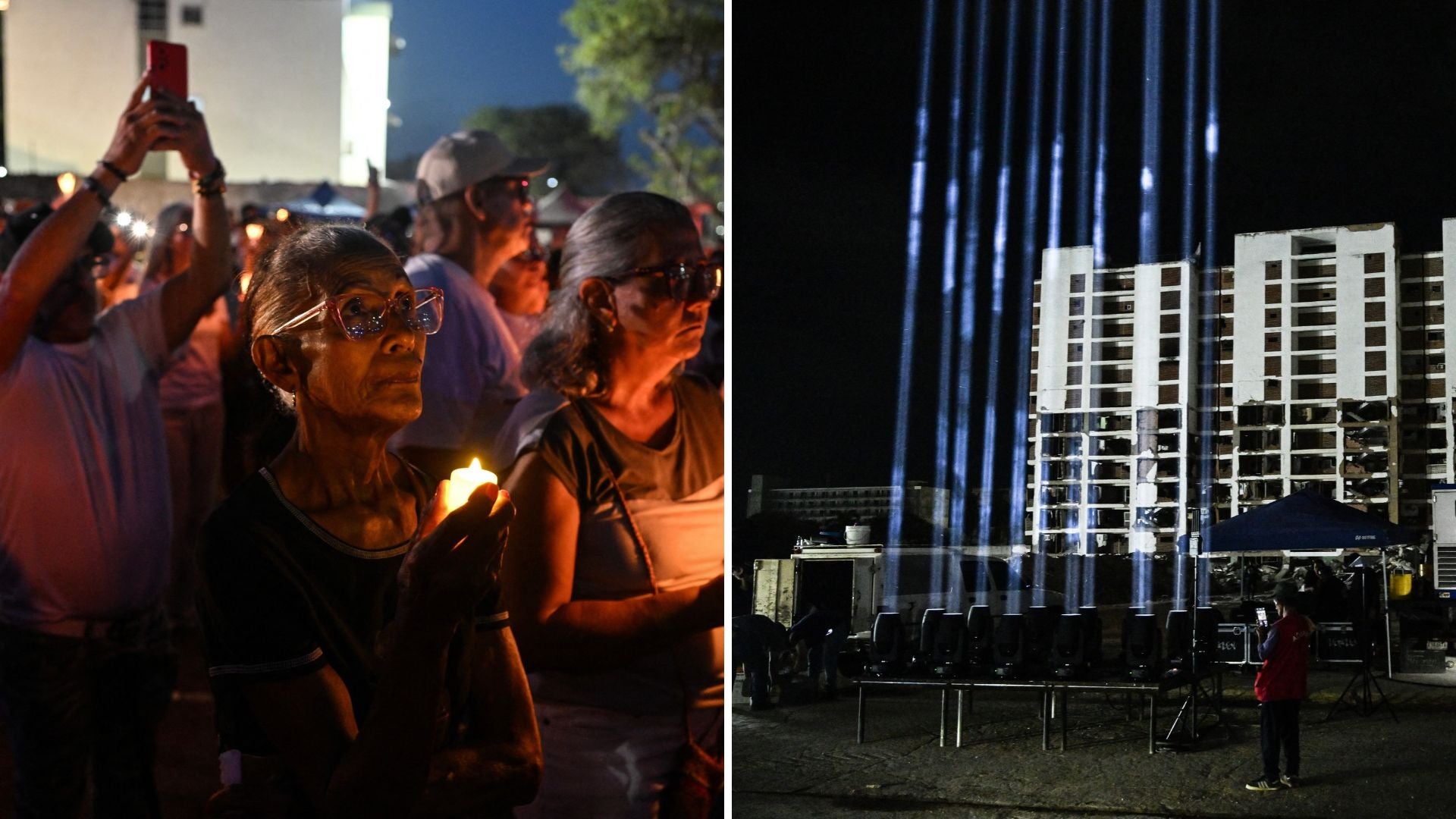 Homenaje a víctimas de los terremotos en Venezuela - AFP