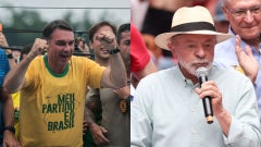 Flavio Bolsonaro y Lula Da Silva - Fotos: AFP