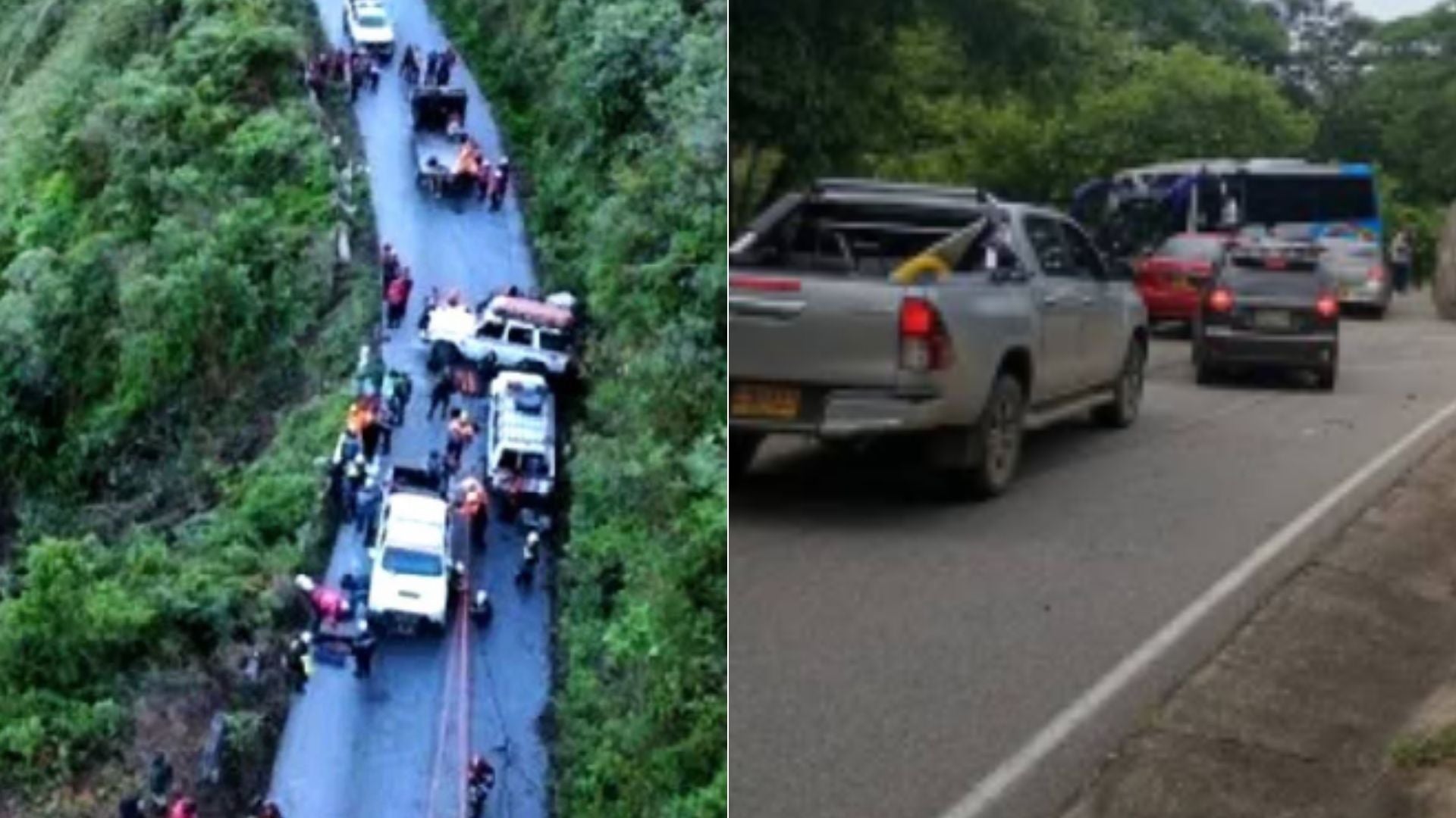 Accidente en la carretera Trasandina en el estado Mérida (Venezuela) - Fotos: X