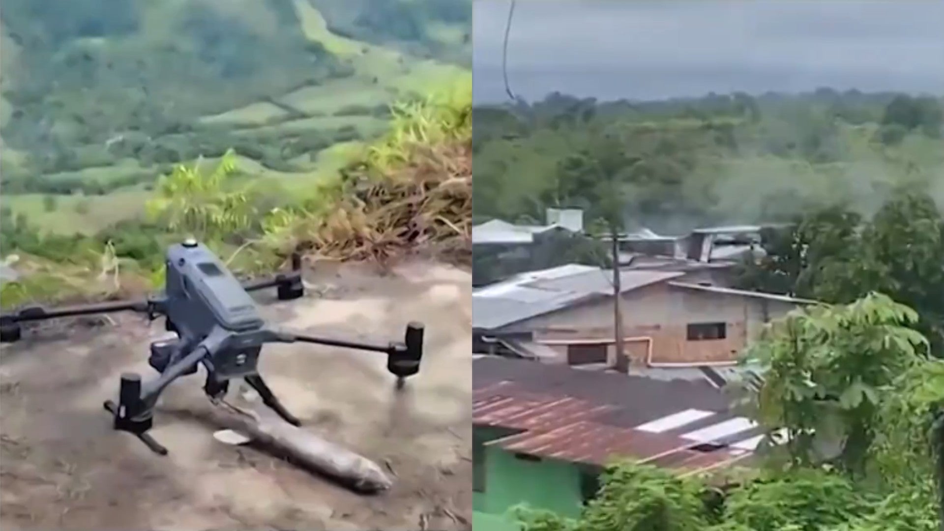 Ataques con drones explosivos en Colombia / FOTO: Captura de pantalla
