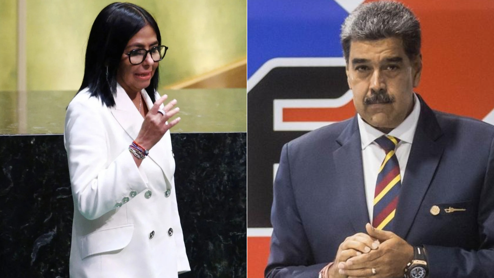 Delcy Rodríguez y Nicolás Maduro | Fotos: AFP-EFE