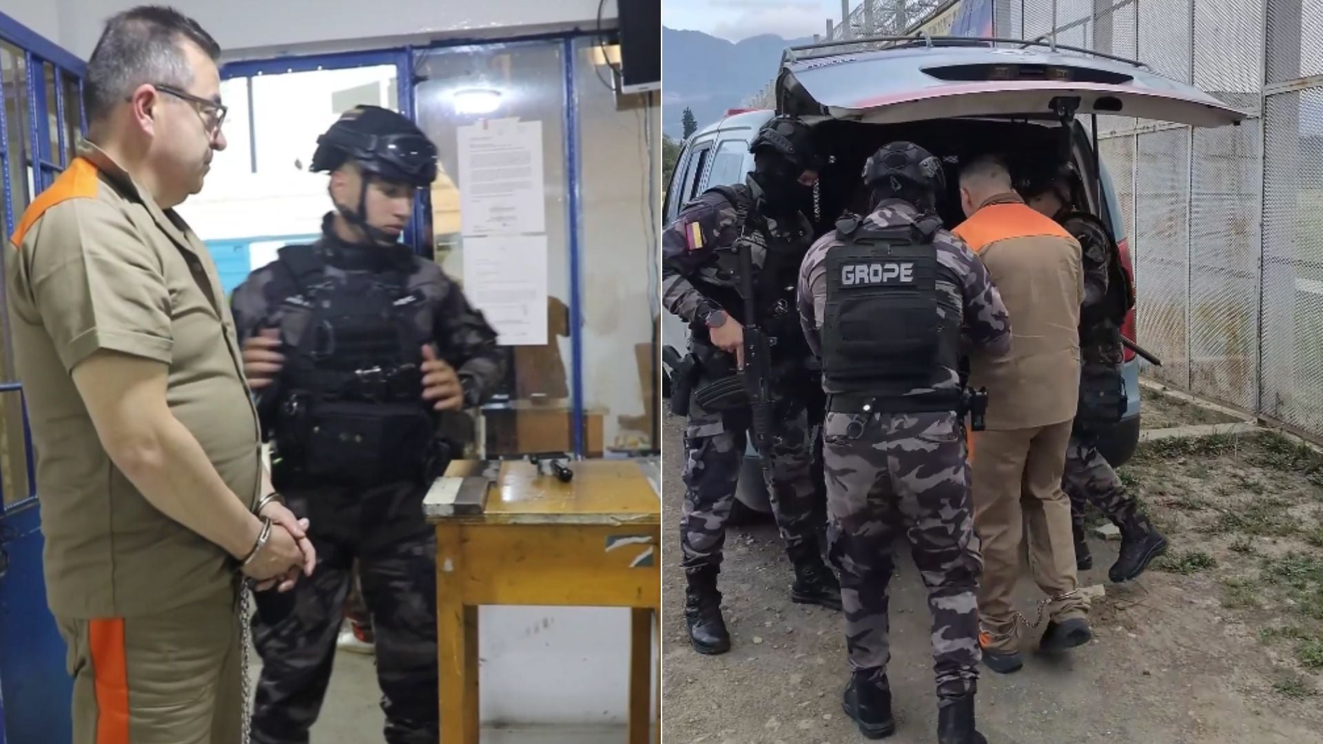 Traslado sin privilegios de Olmedo López y Sneyder Pinilla a la cárcel la Picota -Foto: captura de video de X @ABDELAESPRIELLA