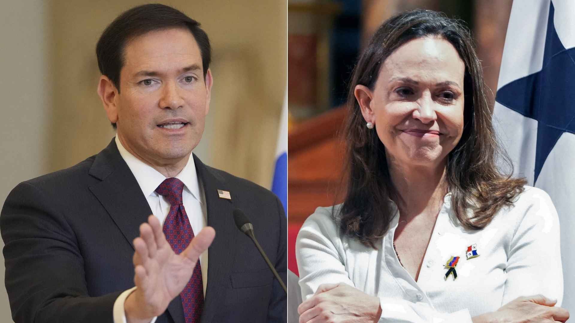 Marco Rubio/ María Corina Machado – Fotos AFP