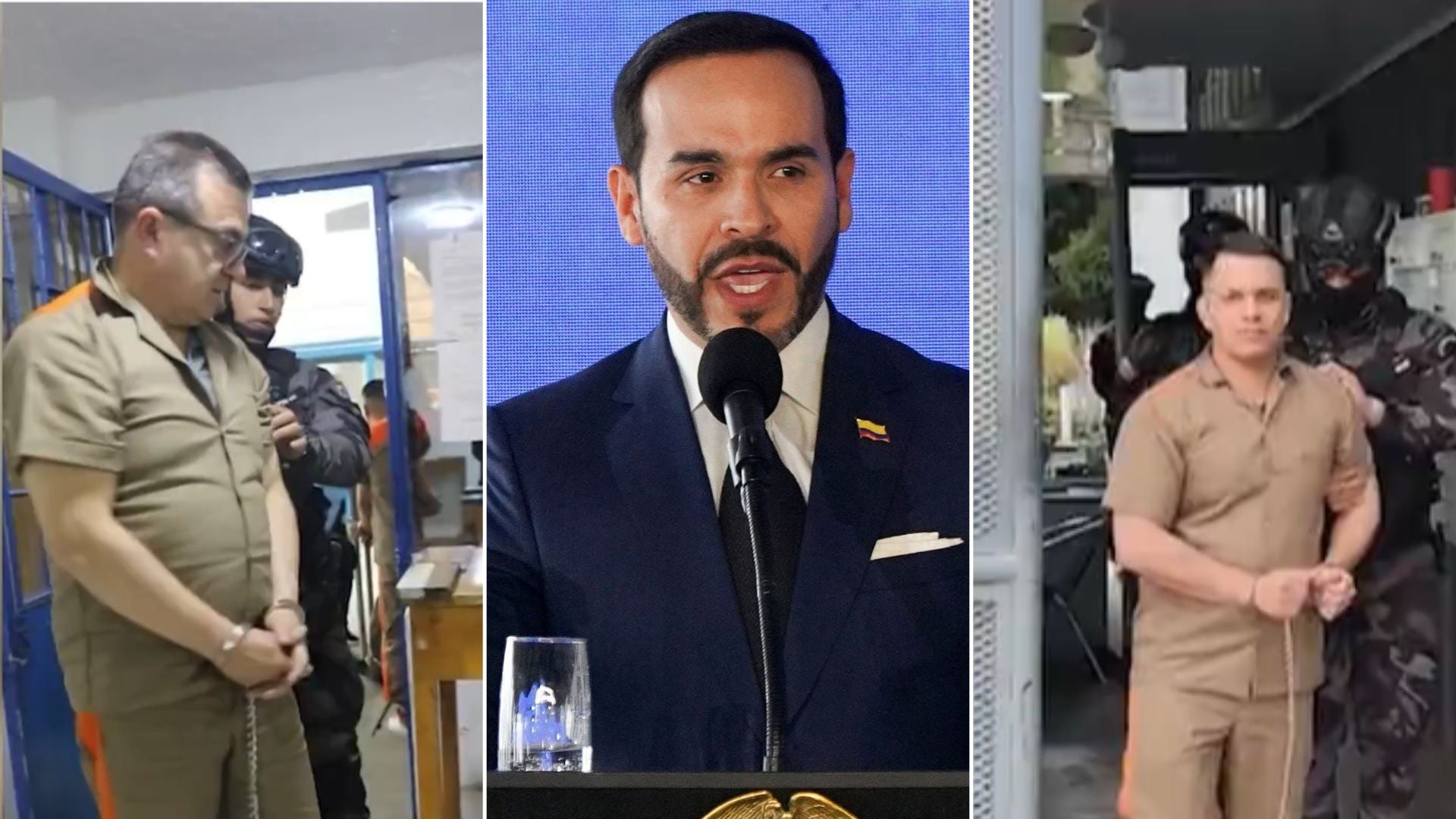 Olmedo López, Sneyder Pinillla y Abelardo de la Espriella - Fotos: EFE/Captura video de X @ABDELAESPRIELLA