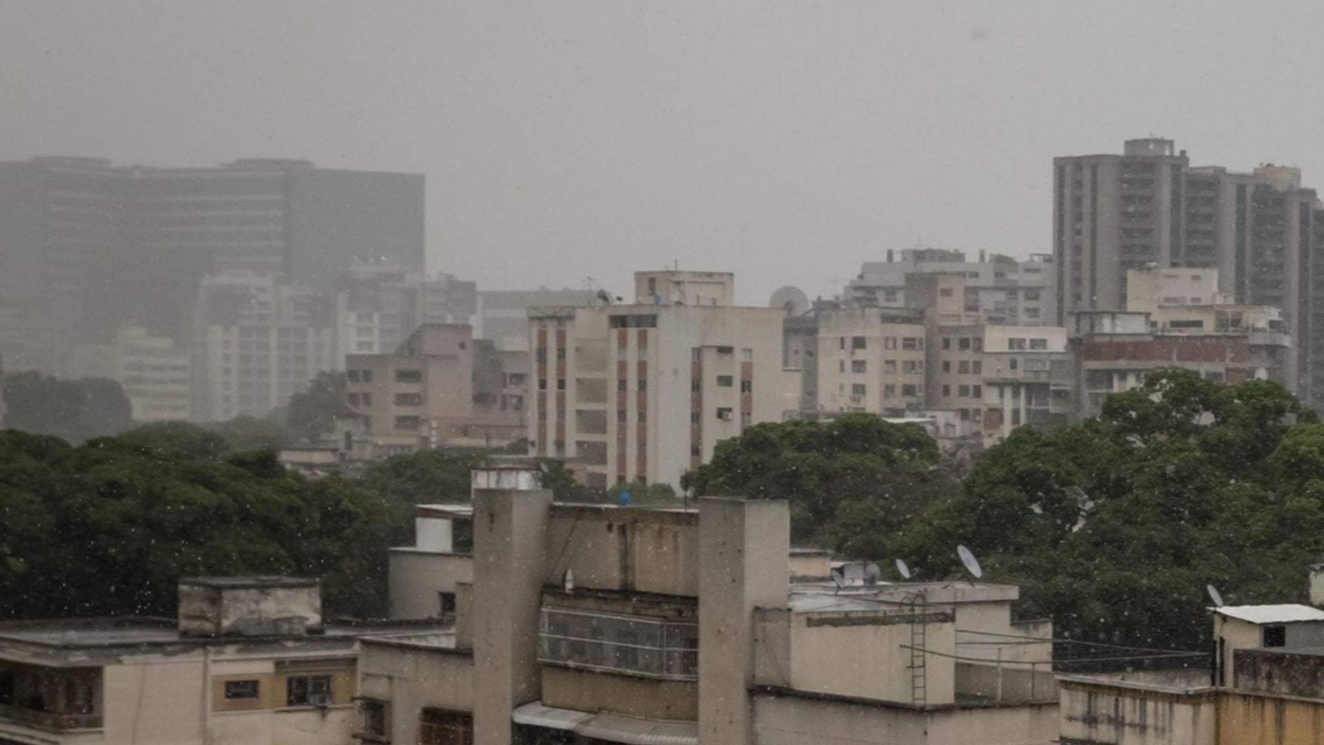 Vista de lluvias en Caracas (Venezuela) - Foto de referencia: EFE