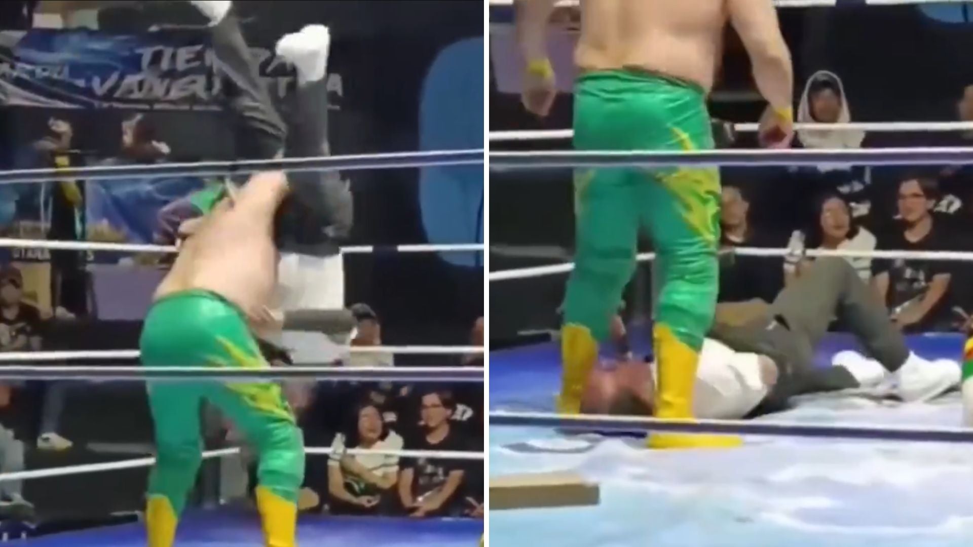 Fallecimiento de réferi en la lucha libre - Captura de pantalla de redes sociales