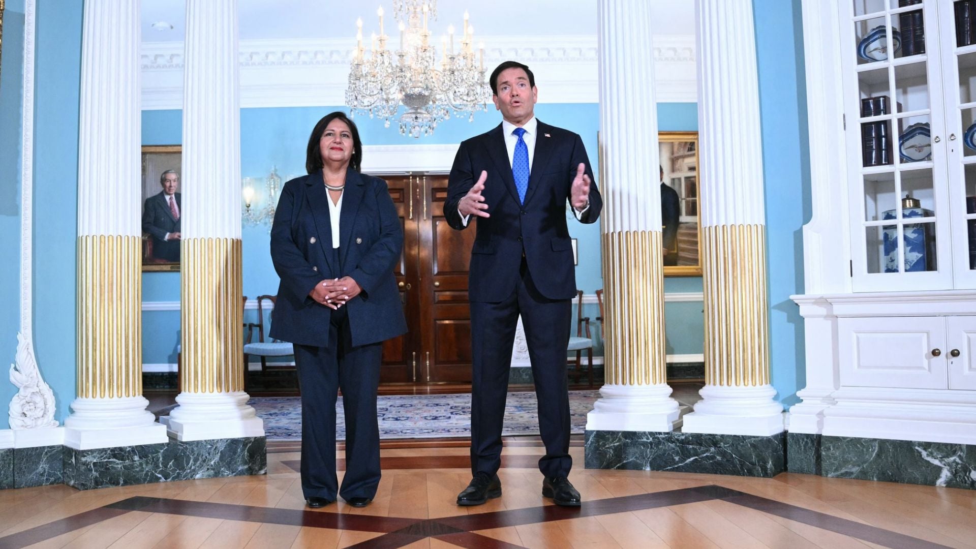 Dinorah Figuera y Marco Rubio - AFP