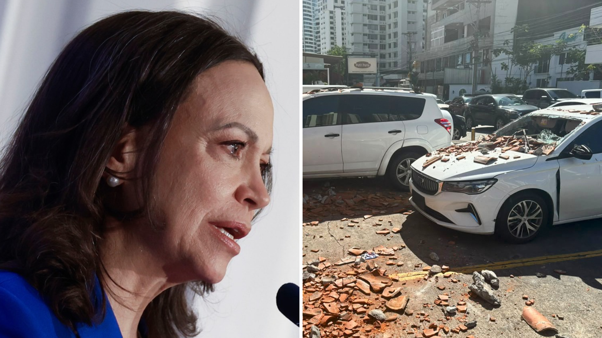 María Corina Machado, premio Nobel de Paz / Daños materiales en Panamá tras potente sismo - Fotos: EFE