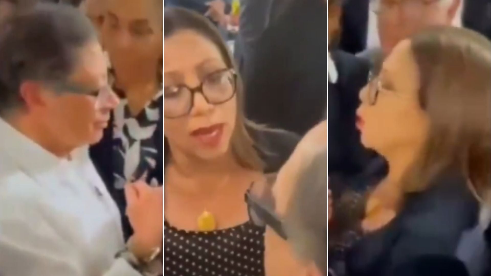 Tania Díaz, diputada chavista, y Gustavo Petro, expresidente de Colombia - Fotos: X