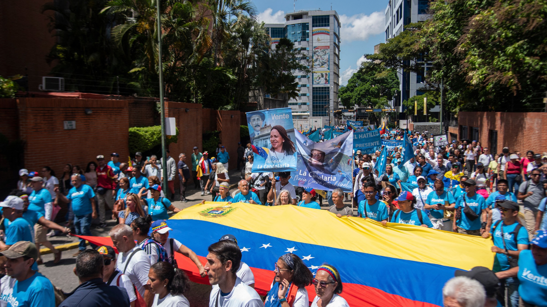 Marchas en apoyo a María Corina Machado | Foto: AFP