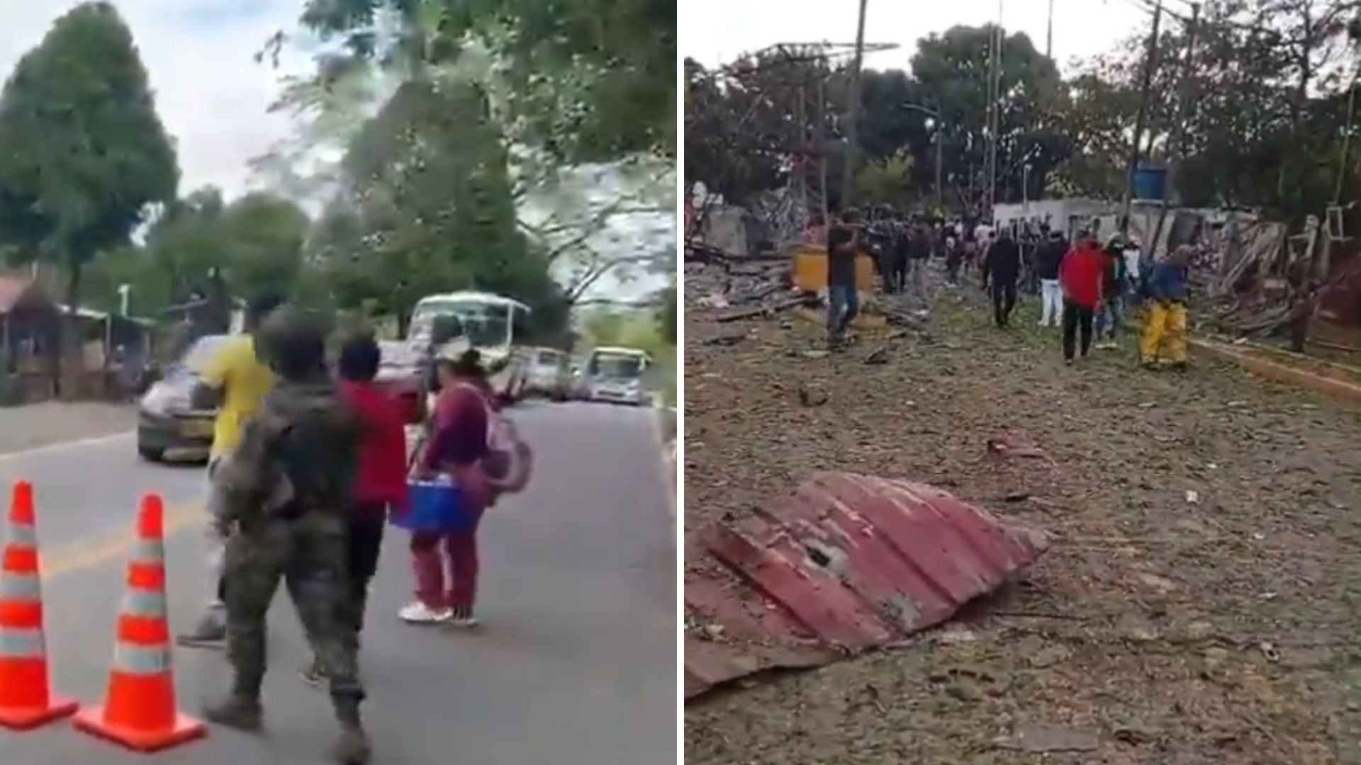 Carro bomba en el cauca - Captura de pantalla de redes sociales