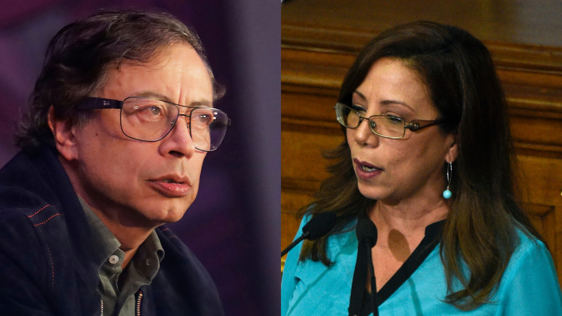 Gustavo Petro y Tania Díaz | Fotos: AFP