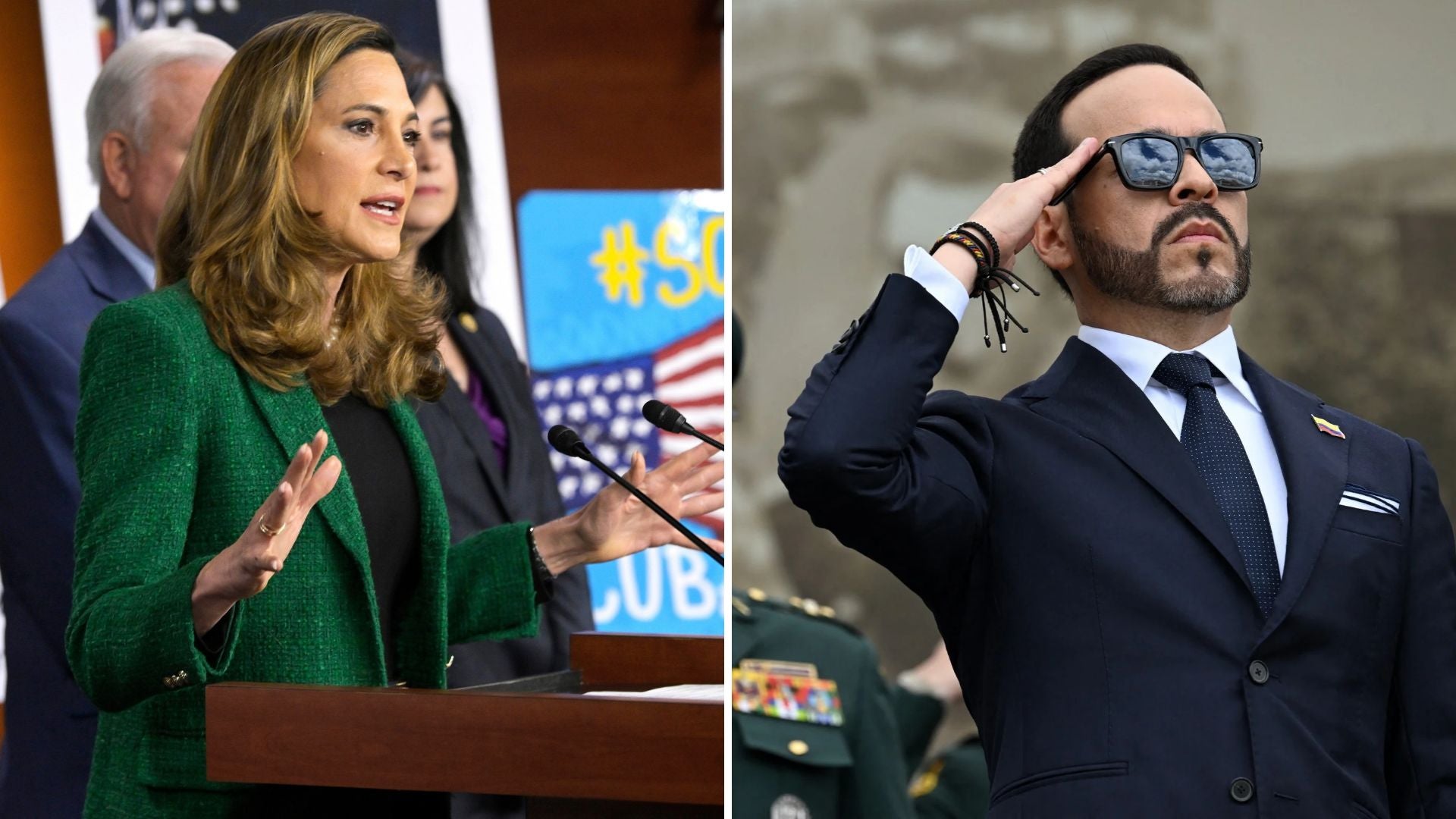 María Elvira Salazar, congresista republicana. Abelardo de la Espriella, presidente de Colombia-Foto: EFE