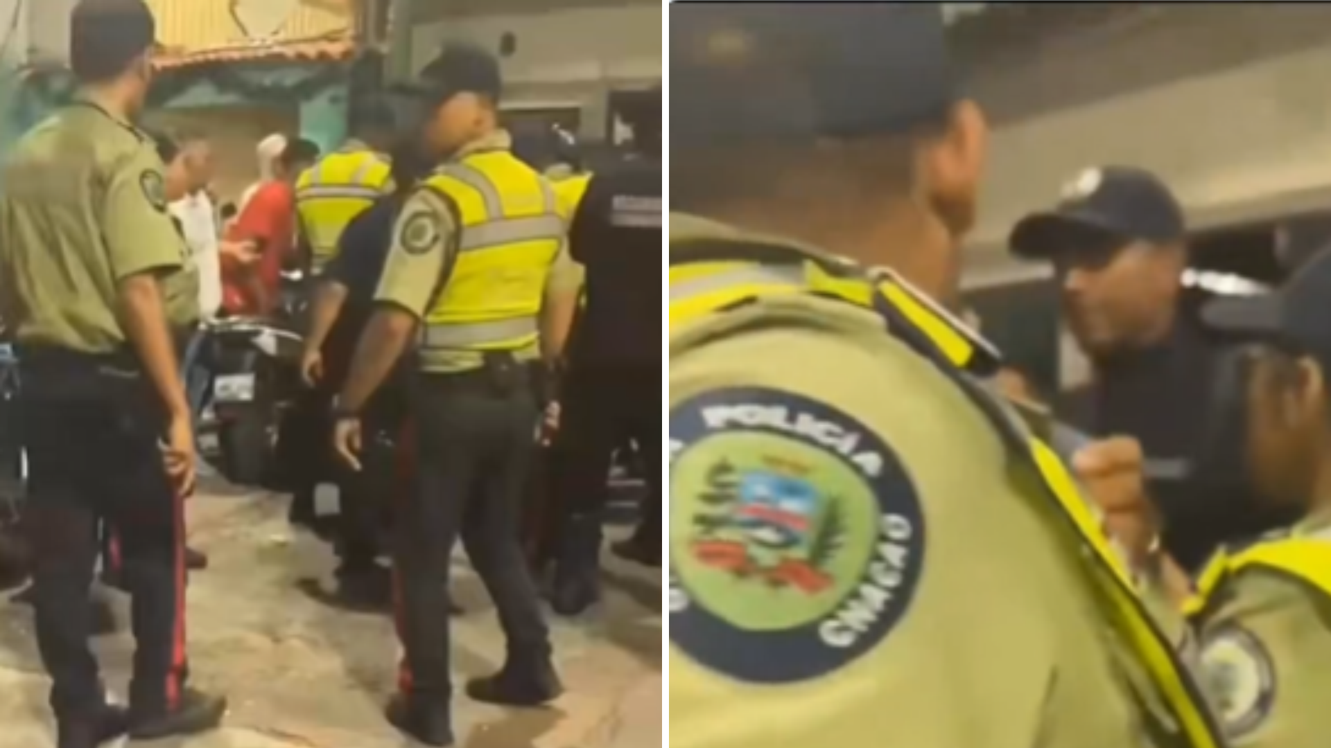 Despliegue policial en el municipio Chacao (Venezuela) - Fotos: X