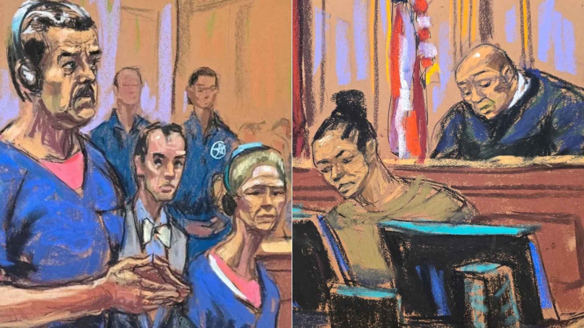 Bocetos juicio Maduro - Fotos EFE