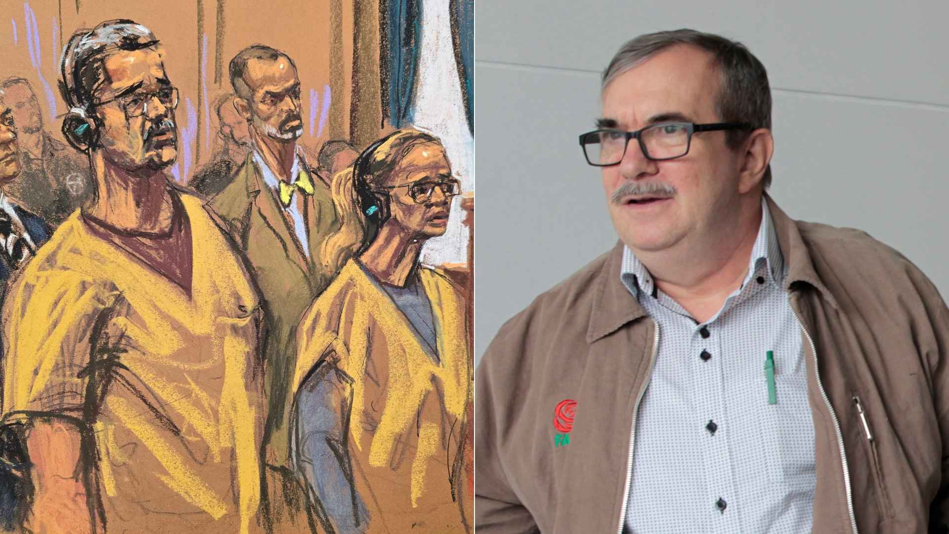 Boceto Maduro y Flores/ Alias "Timochenko" - Fotos EFE