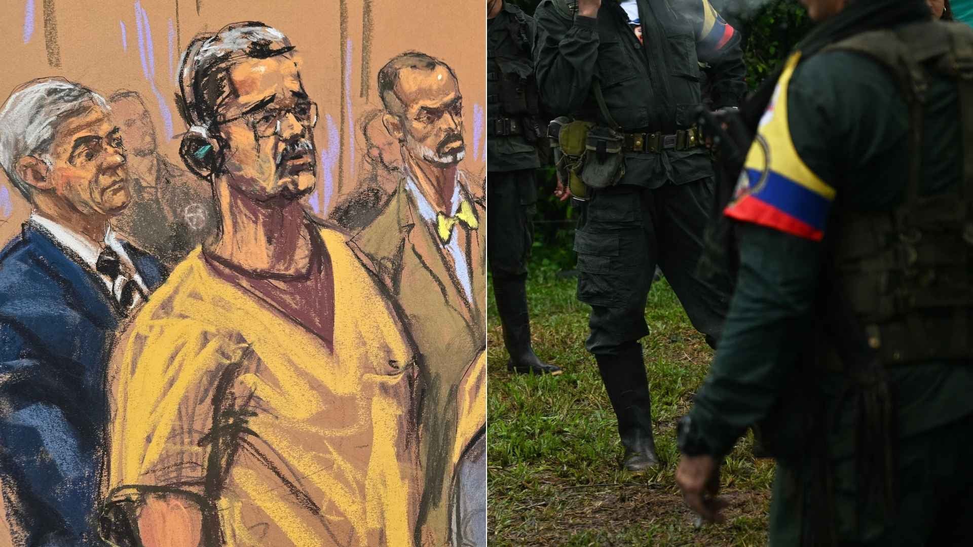 Boceto Nicolás Maduro/ Las Farc - Fotos EFE