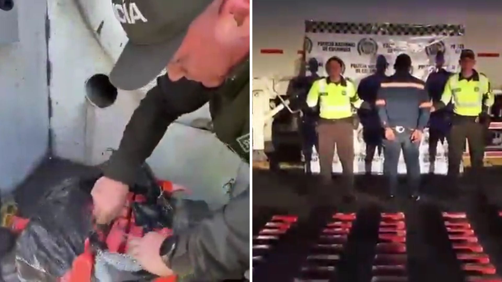 Incautación de más de 600 kilos de cocaína - Captura de pantalla Policía Nacional
