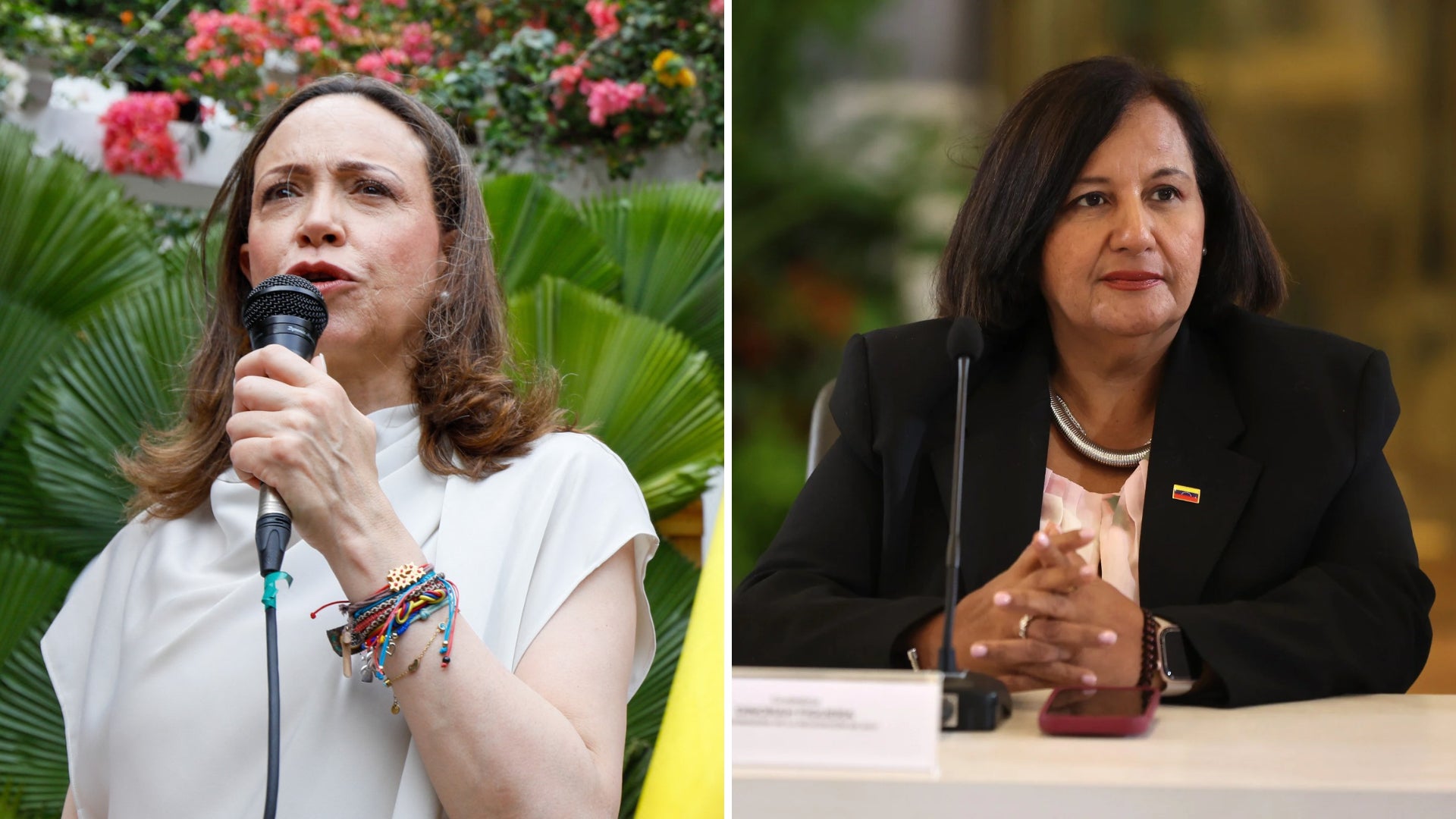 María Corina y Dinorah Figuera | Fotos EFE