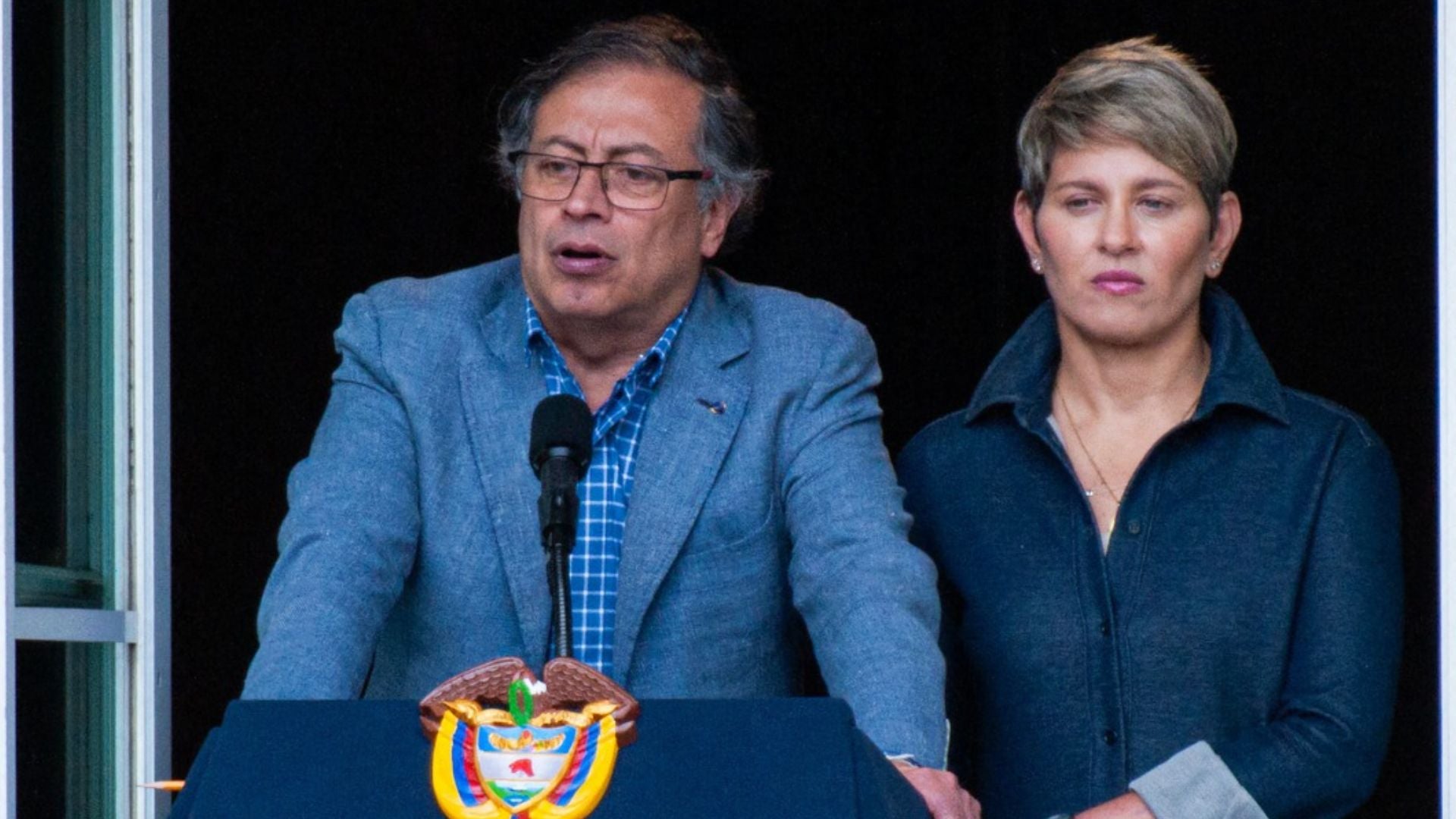 Gustavo Petro y Verónica Alcocer - AFP