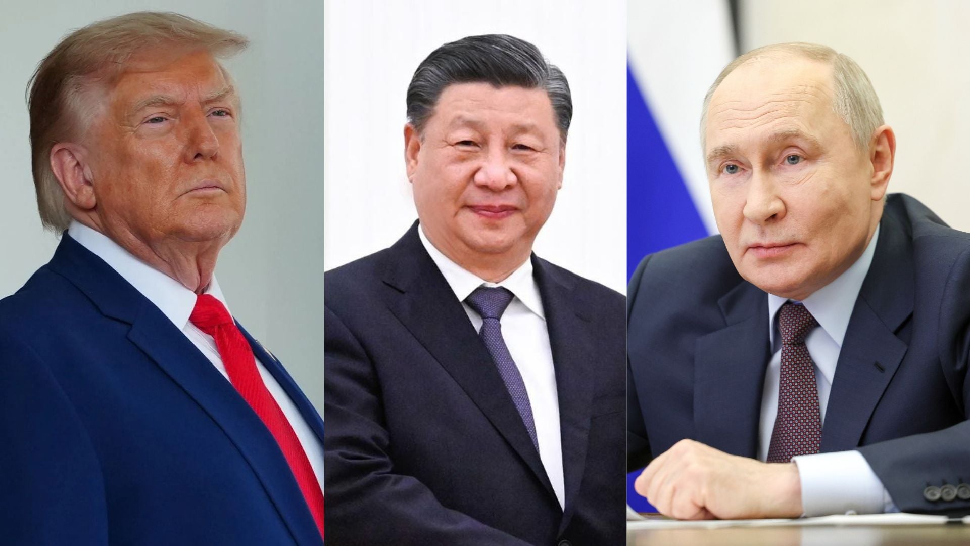 Donald Trump, Xi Jinping y Vladimir Putin - Fotos: EFE
