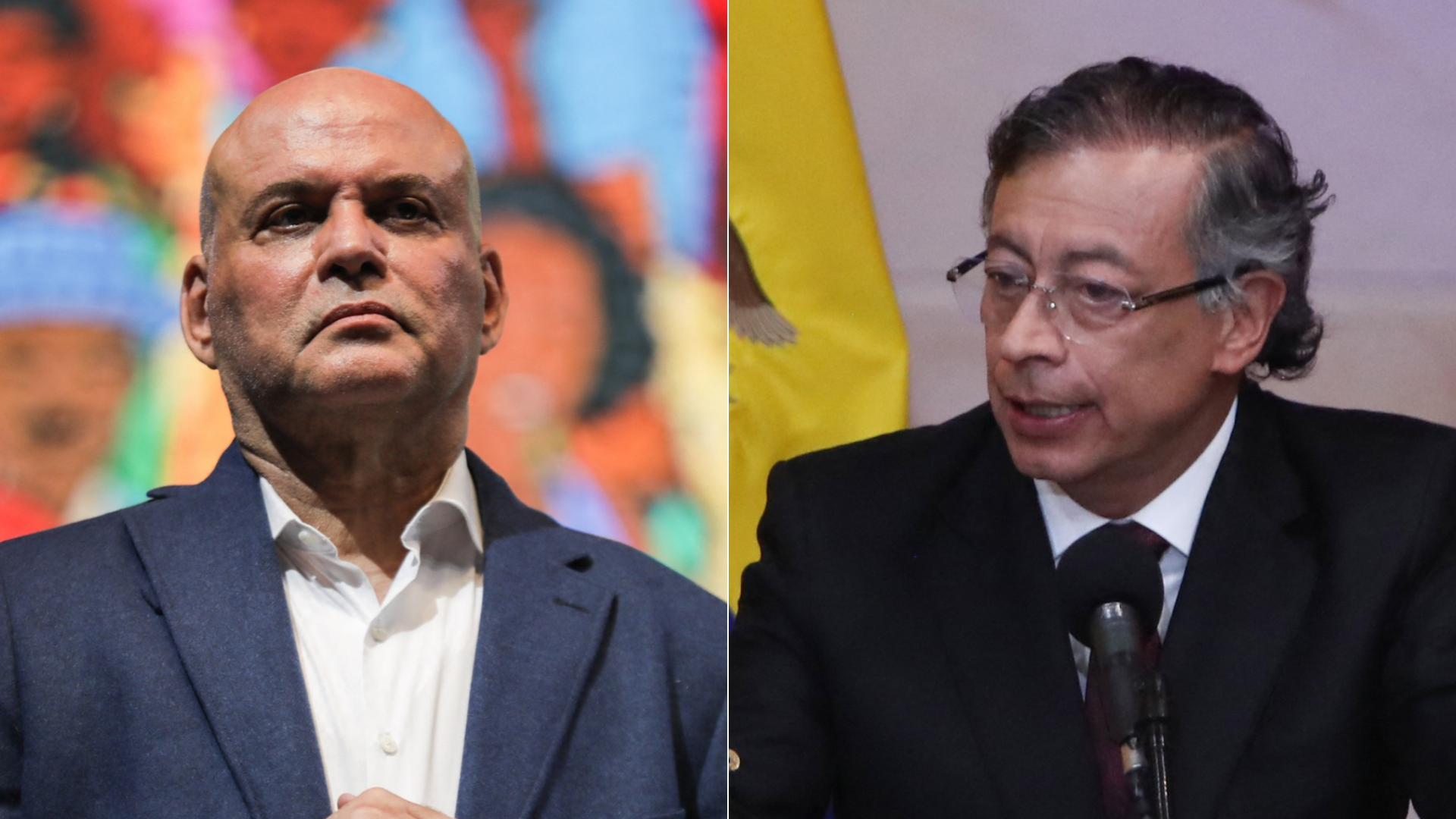 Salvatore Mancuso y Gustavo Petro | Fotos: AFP