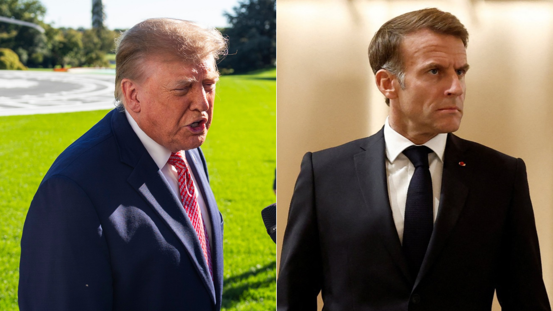 Donald Trump y Emmanuel Macron | Fotos: EFE