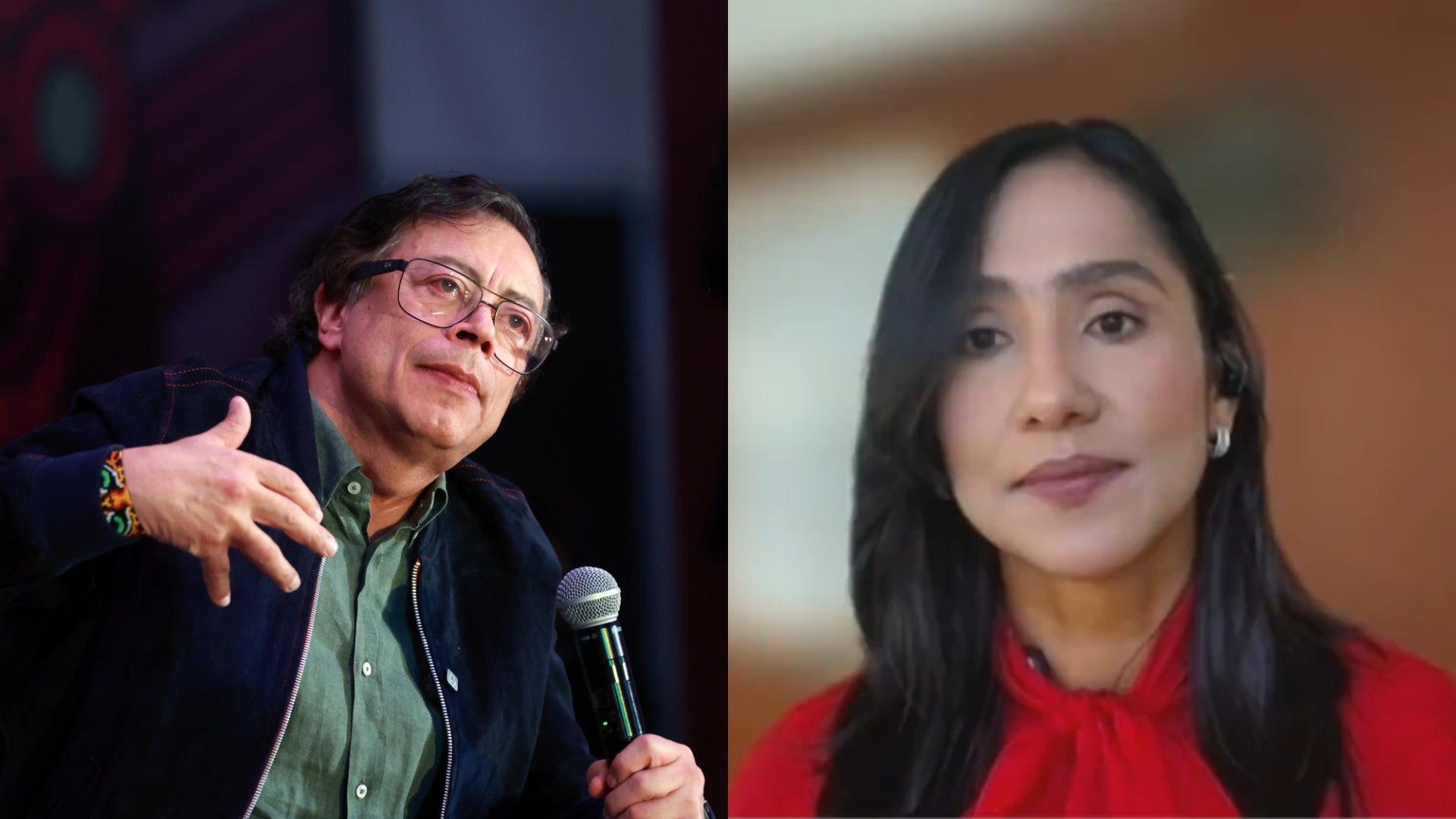Expresidente Gustavo Petro y la senadora Claudia Zuleta / FOTO: EFE - Captura de pantalla